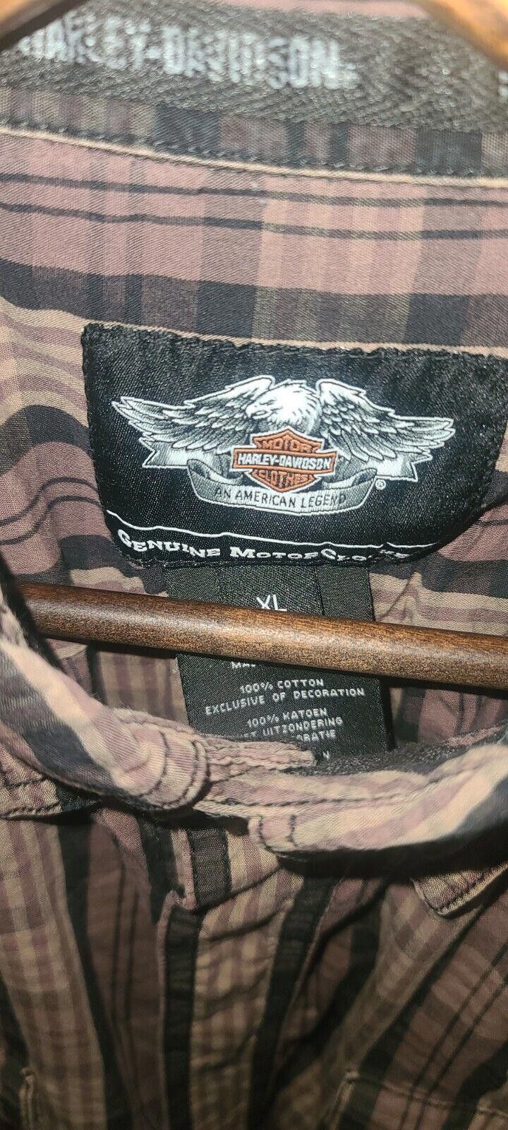Harley Davidson HARLEY DAVIDSON Snap Shirt Embroidered Size XL Plaid Men's Size US XL / EU 56 / 4 - 5 Thumbnail