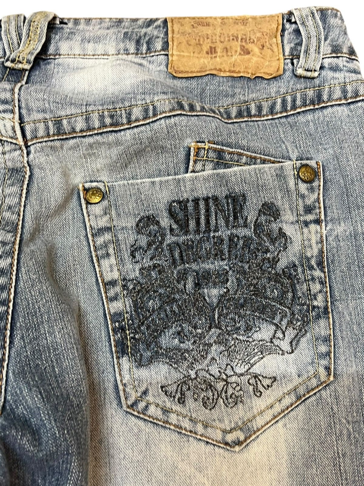 Beauty Beast Vintage Japanese Brand Distressed Embroidery Denim Size US 35 - 8 Thumbnail