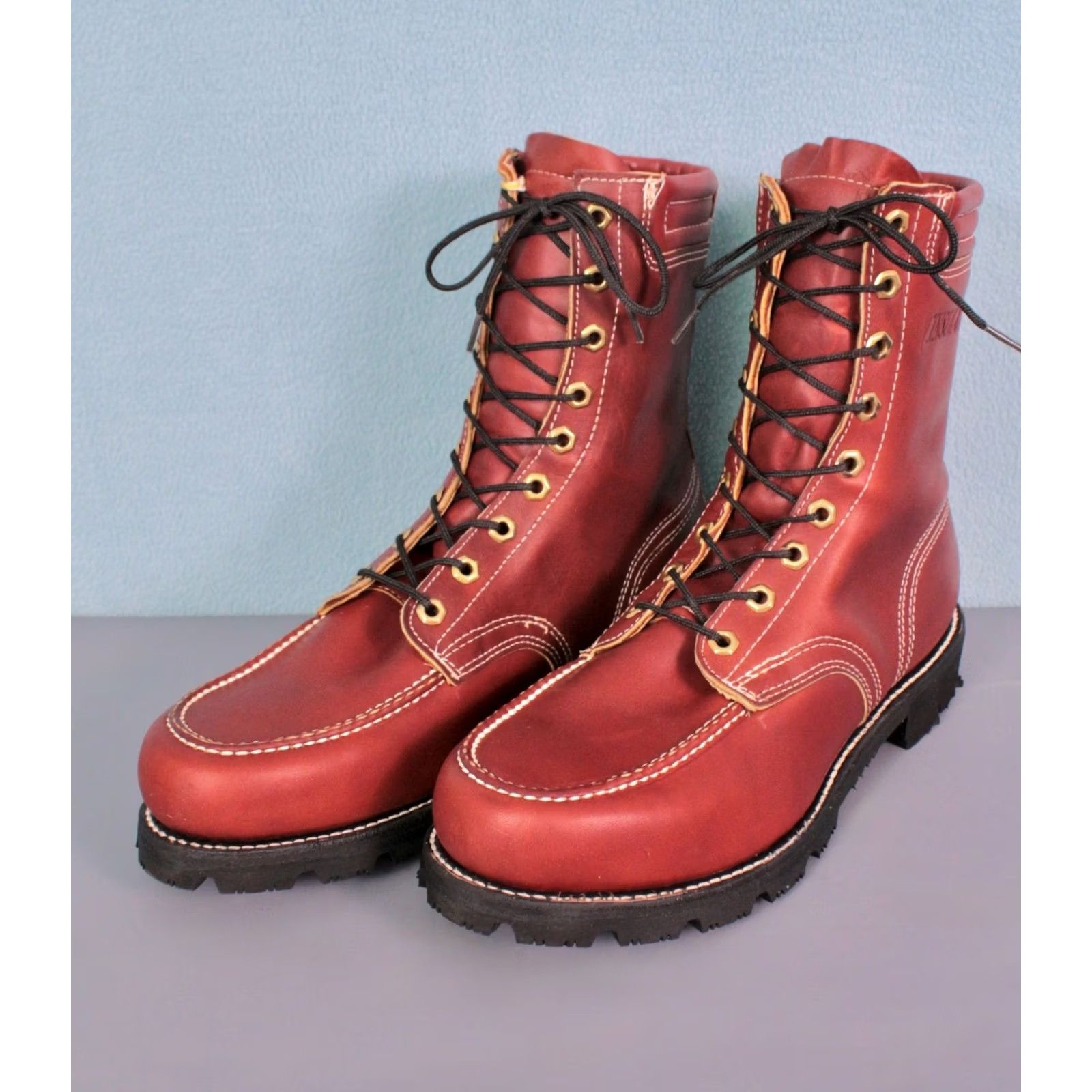 Vintage Golden Retriever Hunting Boots Mens 1980s Outdoor Leather Boots Size 9.5 EEE Vintage NOS 80s Brown Size US 10 / EU 43 - 2 Thumbnail