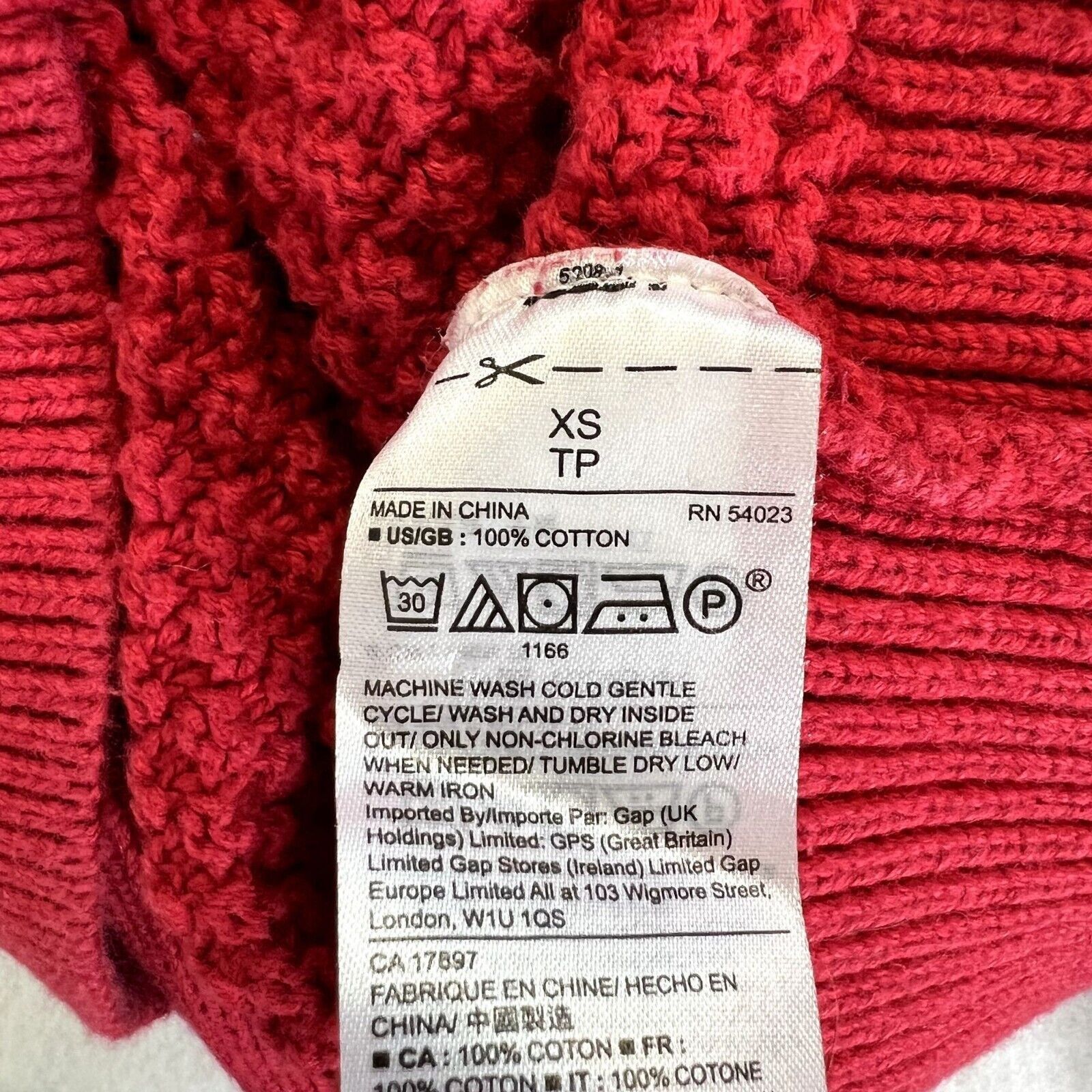 Gap Gap Red Chunky Knit Crewneck Sweater Size XS / US 0-2 / IT 36-38 - 8 Thumbnail