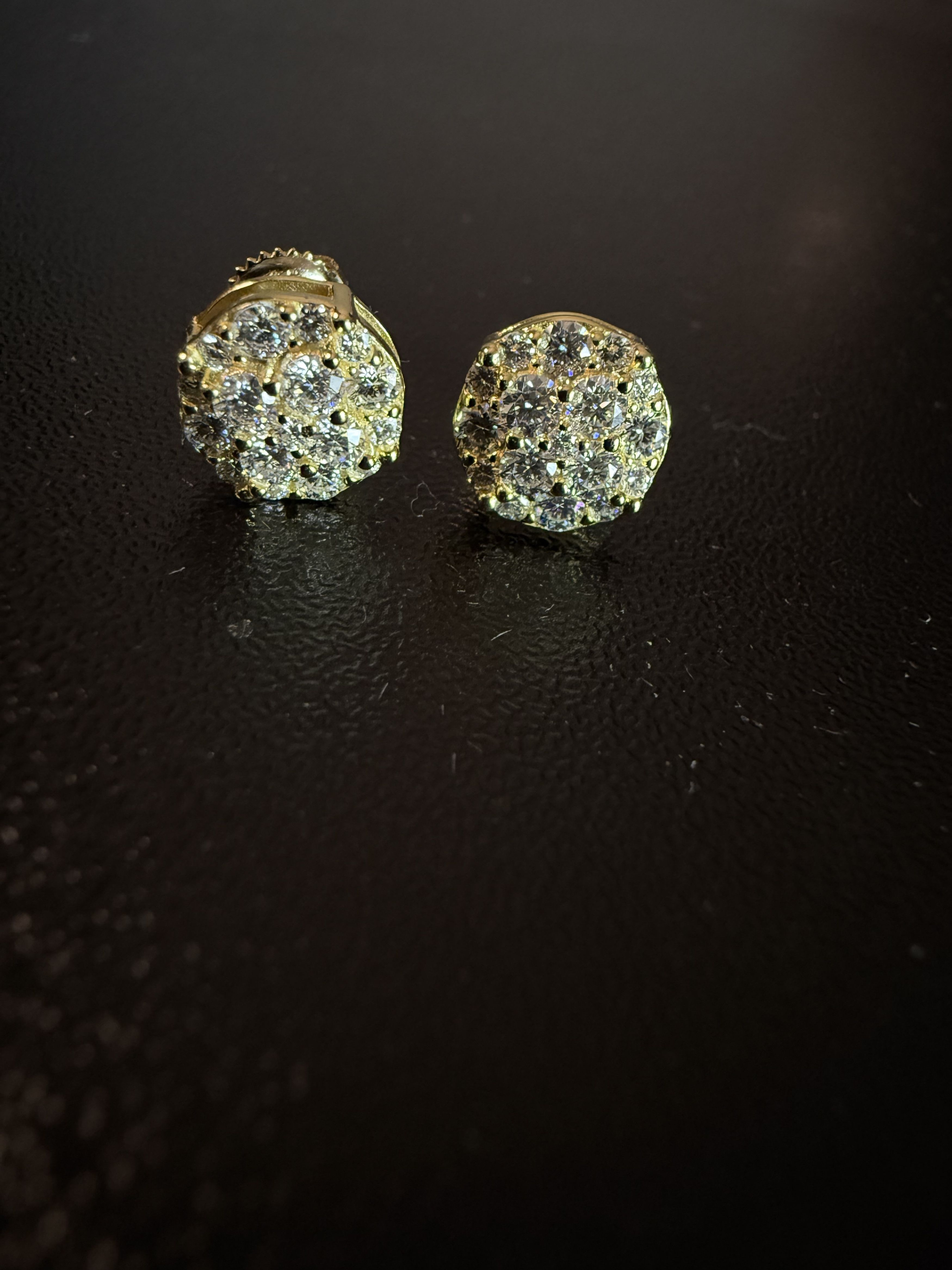 Other Gold Plated Half Snowball's Moissanite gold plated Earrings Size ONE SIZE - 15 Thumbnail