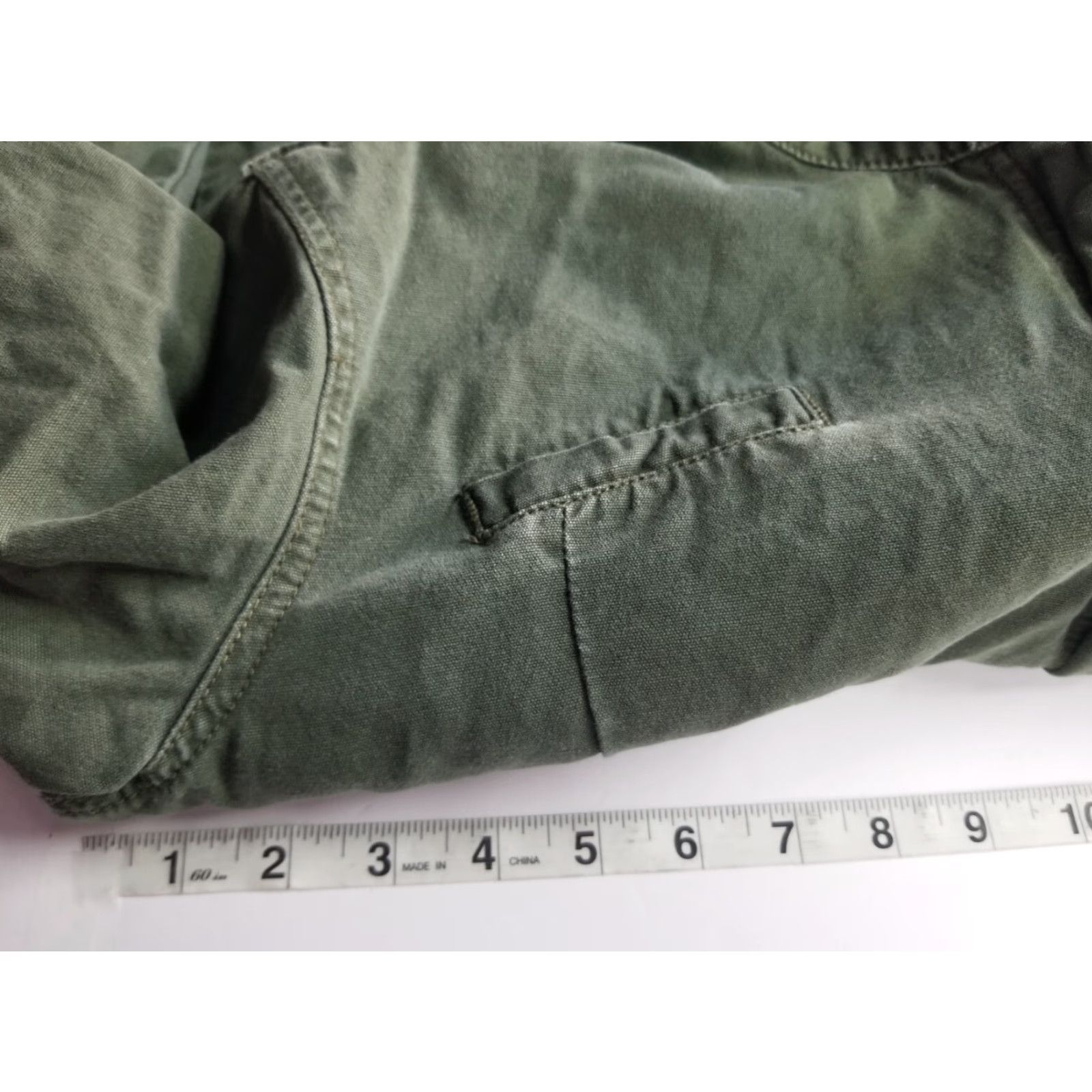 Brandy Melville Brandy Melville Green Jacket Cropped 100% Cotton OS See Measurements Military Jacket Hooded Lightweight Pockets Full Zip Casual Women One Size Green Size ONE SIZE - 3 Thumbnail
