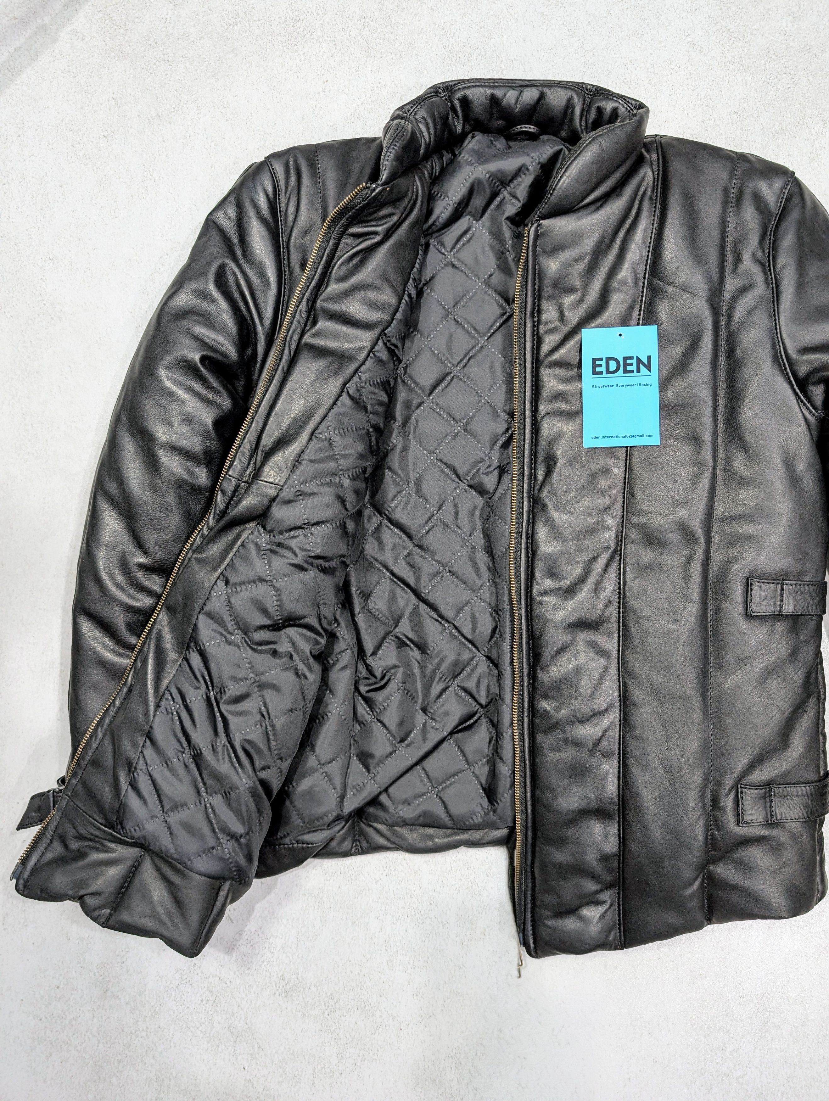 Genuine Leather 🔥 Versatile Black Quilted Leather Jacket - Dress Up or Down Size US M / EU 48-50 / 2 - 4 Thumbnail