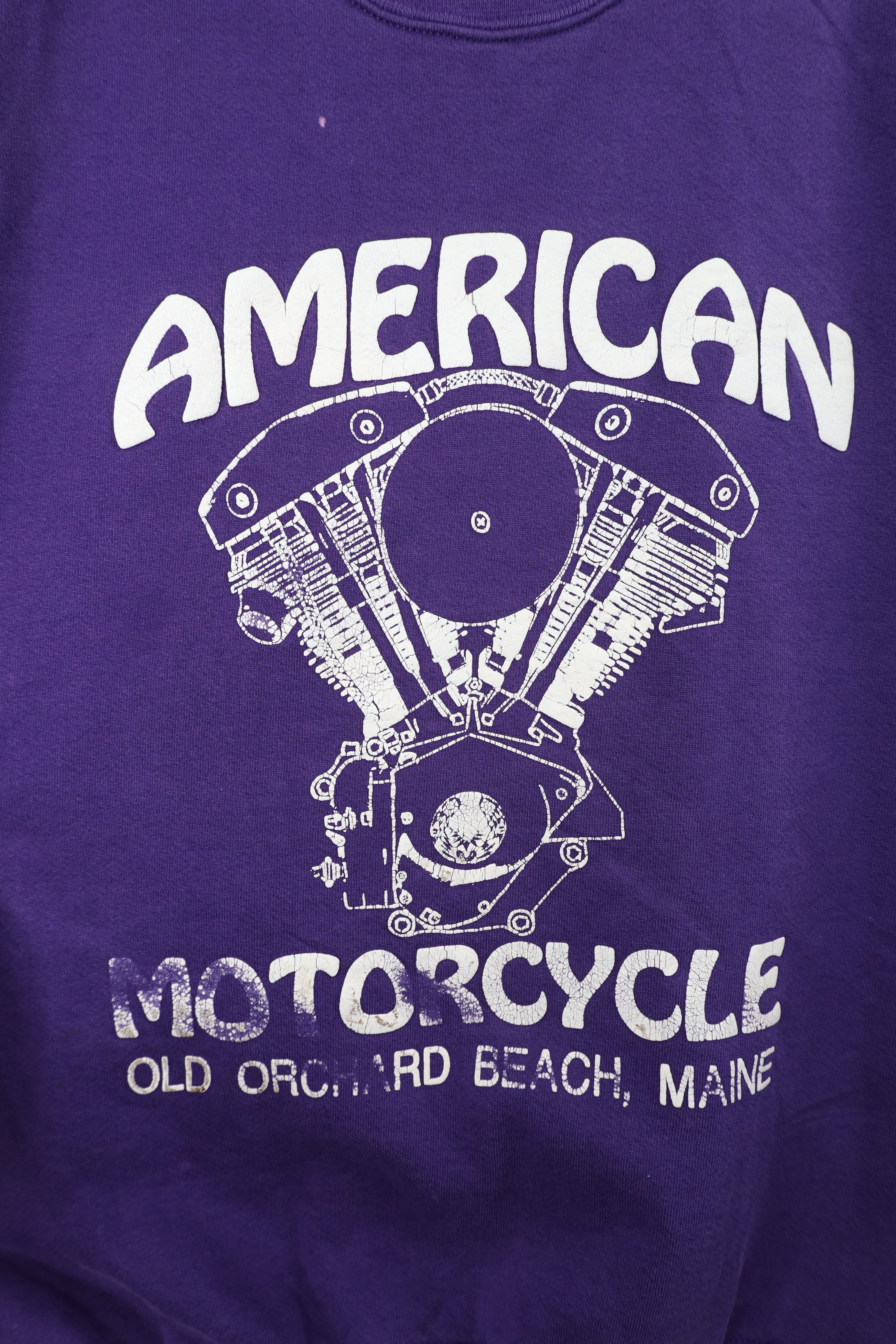 Lands' End × Vintage Vintage 90s Lands End Motorcycle Sweatshirt Purple USA Size US M / EU 48-50 / 2 - 4 Thumbnail