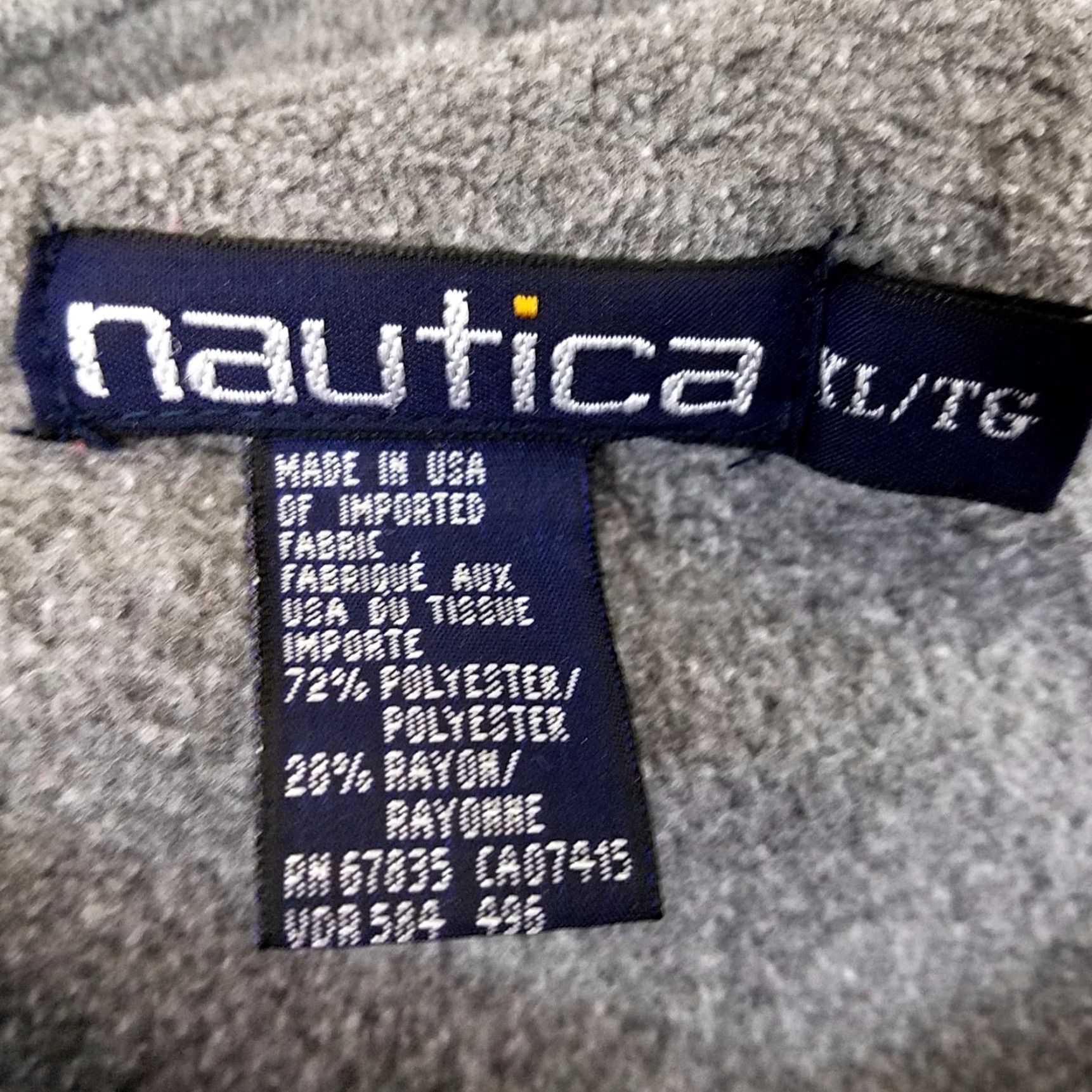 Nautica VINTAGE Nautica Blue Water Challenge Fleece Jacket Mens XL Gray 90s USA Size US XL / EU 56 / 4 - 7 Thumbnail