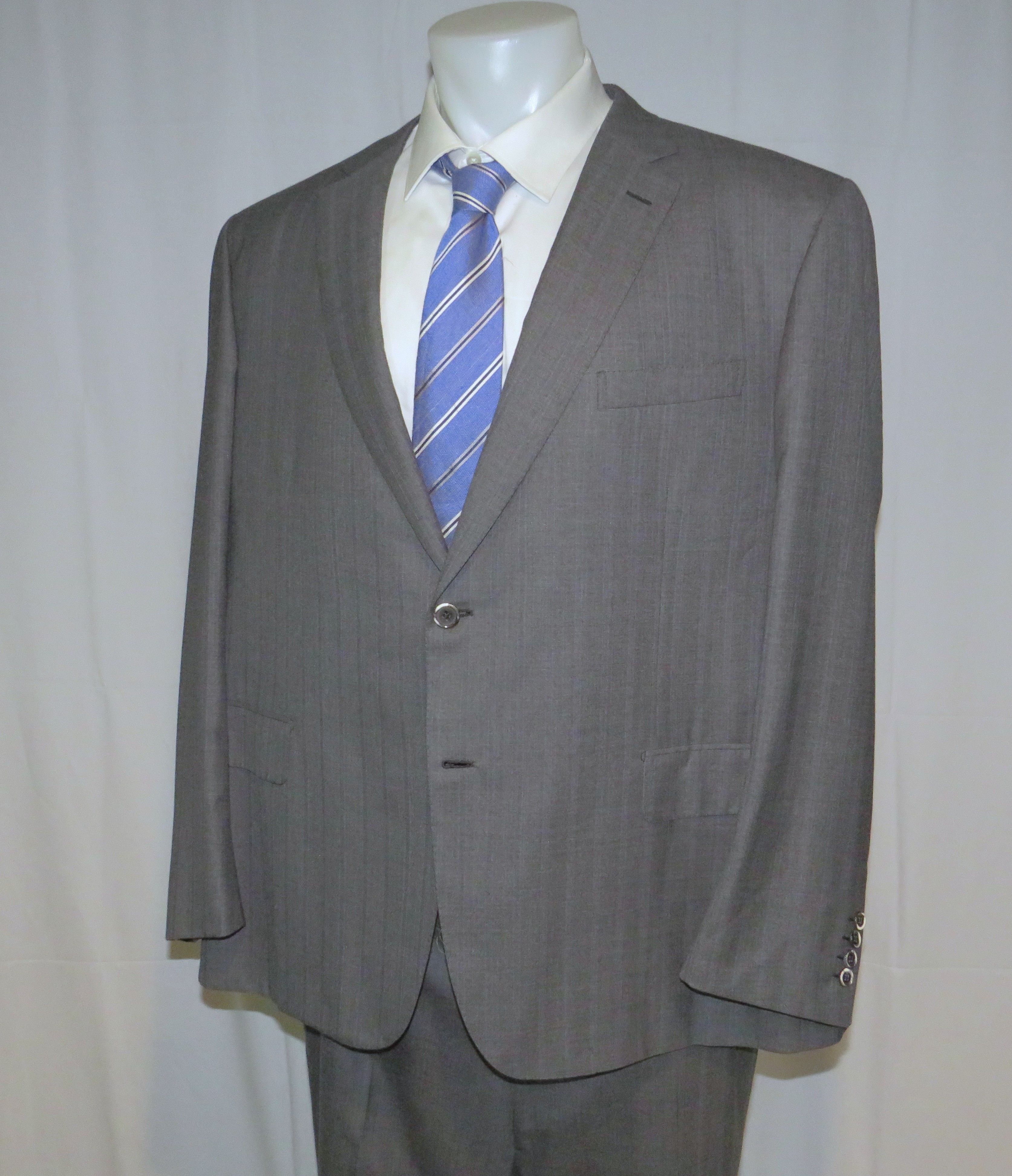 Brioni Gray Striped Silk Blend Current Two Button Suit 52R NWT Size 52R - 7 Thumbnail