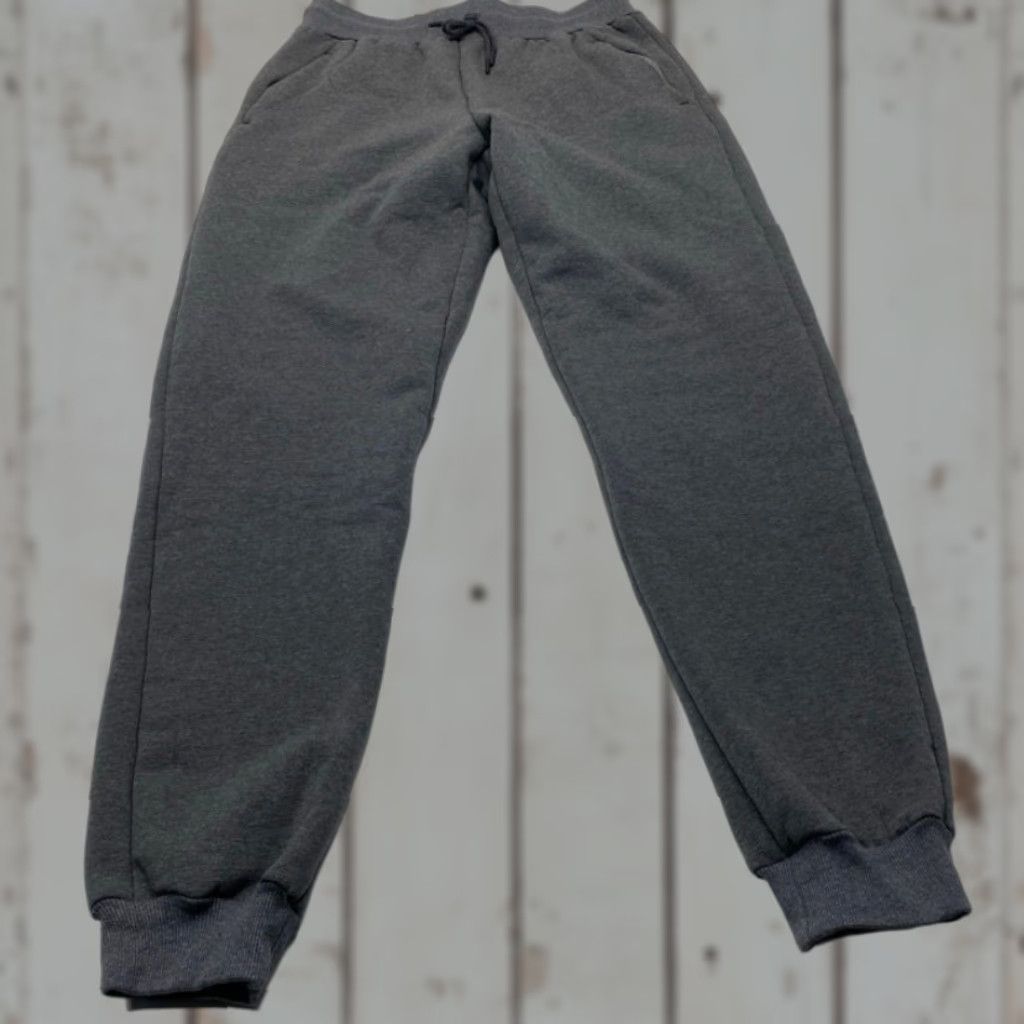 Vintage VINTAGE not - ignore; Original is not vintage. Title: Sevego Sherpa Lined Sweat Pants Mens Large Gray Pockets Drawstring WARM 8488 NWT Size US 33 - 1 Thumbnail