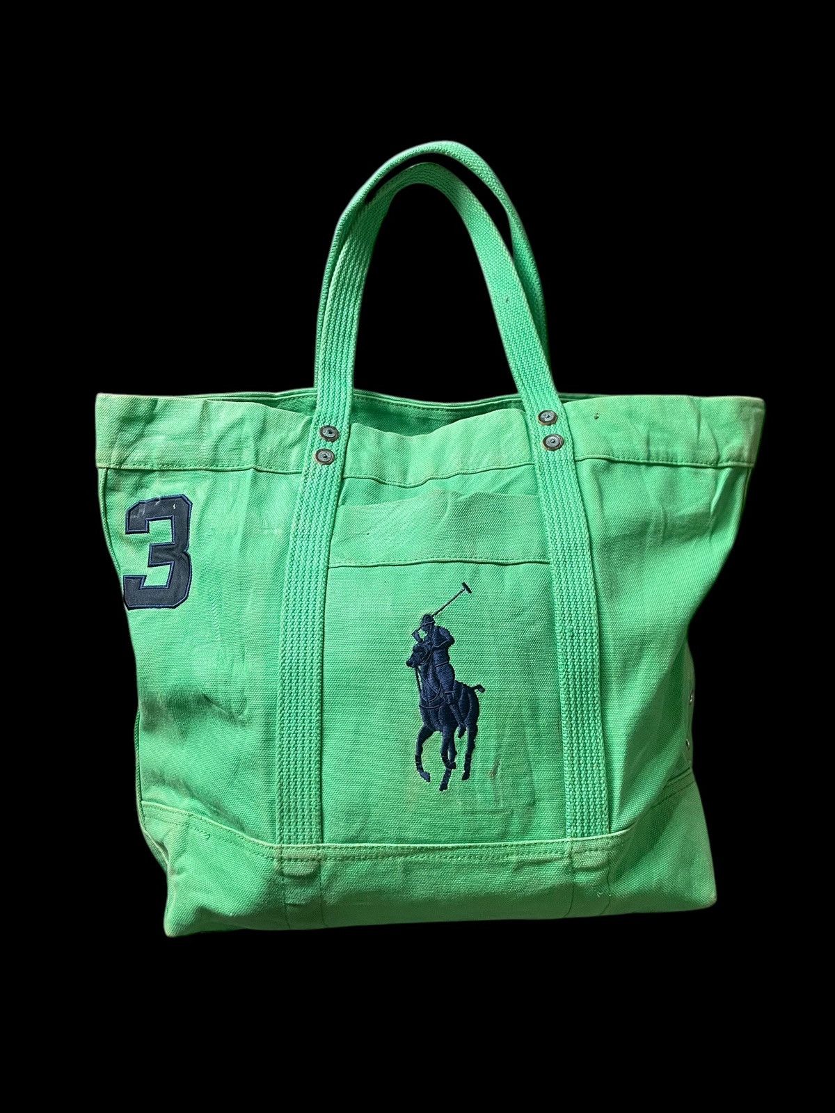 Japanese Brand POLO Ralph Lauren Canvas Tote Bag (79) Size ONE SIZE - 1 Thumbnail