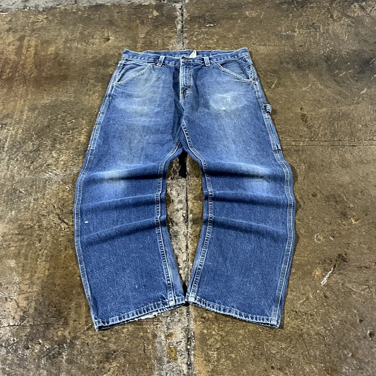 Carhartt × JNCO × Vintage Crazy Vintage Y2K Baggy Carpenter Jeans Skater Wide Leg JNCO Size US 36 / EU 52 - 2 Thumbnail