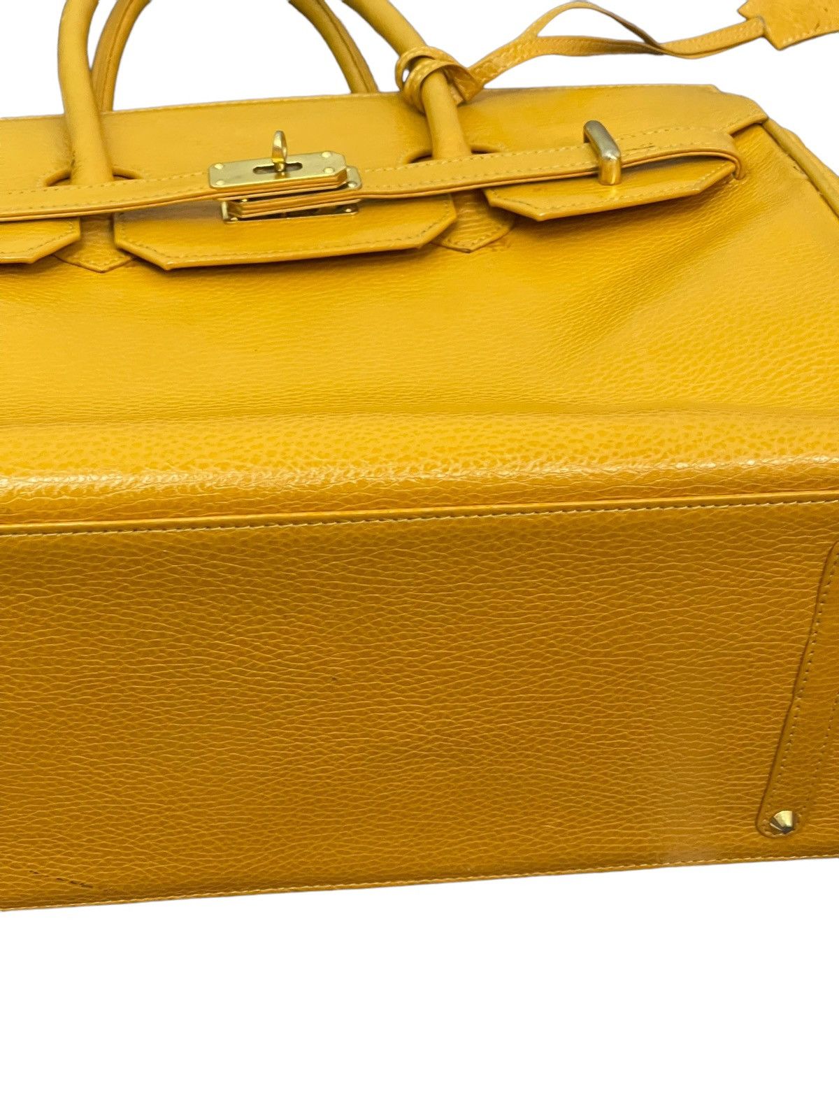 Japanese Brand Birkin Bag Leather Vintage Unknown Handmade Custom 1🟩 Size ONE SIZE - 8 Thumbnail