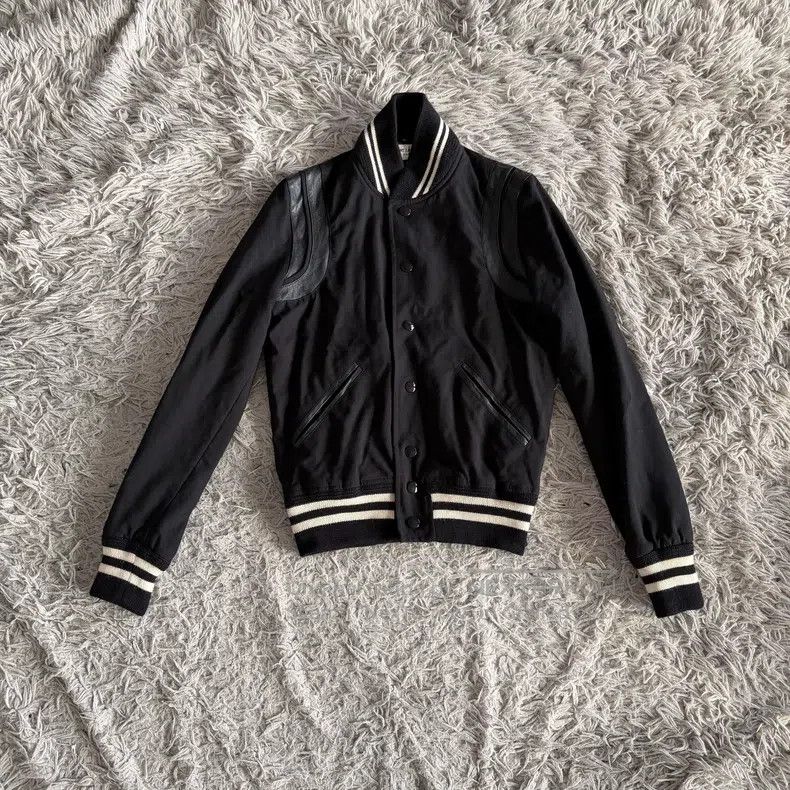 Saint Laurent Paris Saint Laurent Paris Black Samurai Wool and Leather Basebal Size XXS / US 00 / IT 34 - 2 Thumbnail