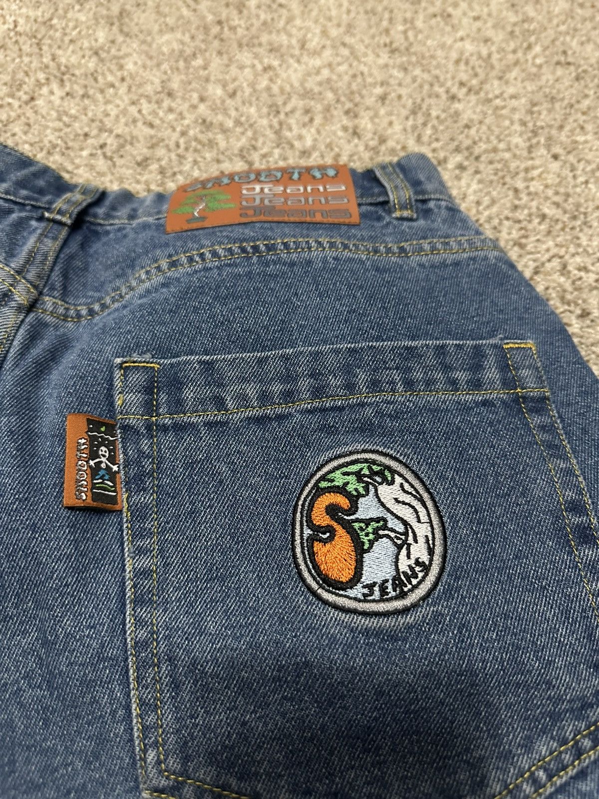 Other Smooth18 Orange Embroidered Denim Jeans Size US 28 / EU 44 - 7 Thumbnail