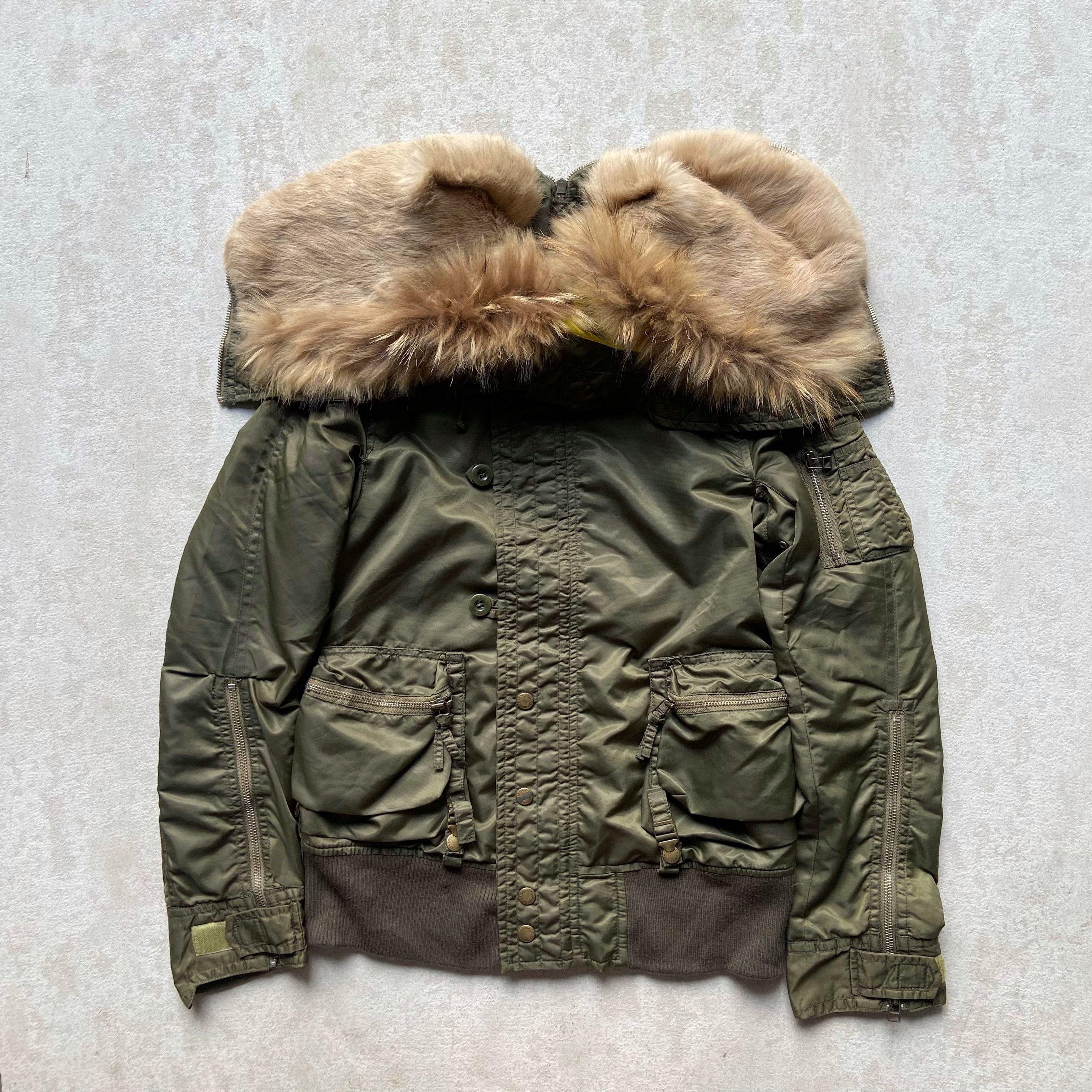 Le Grande Bleu (L.G.B.) Jungle Cat Raccoon Fur Jacket Ifsixwasnine lgb style Size US M / EU 48-50 / 2 - 10 Thumbnail