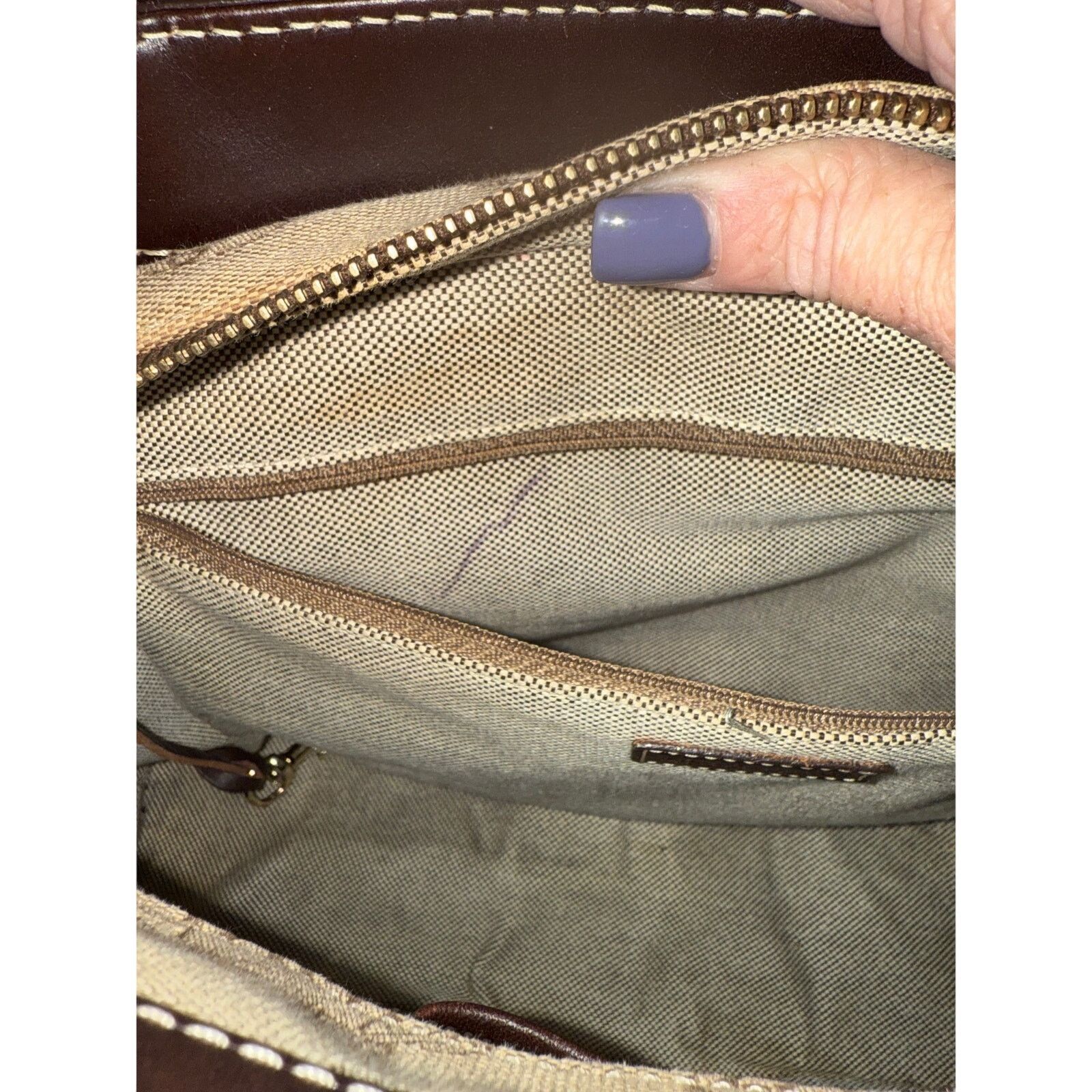 Dooney & Bourke Dooney & Bourke Monogram Tote Shoulder Bag w Coin PurLeather Size ONE SIZE - 7 Thumbnail