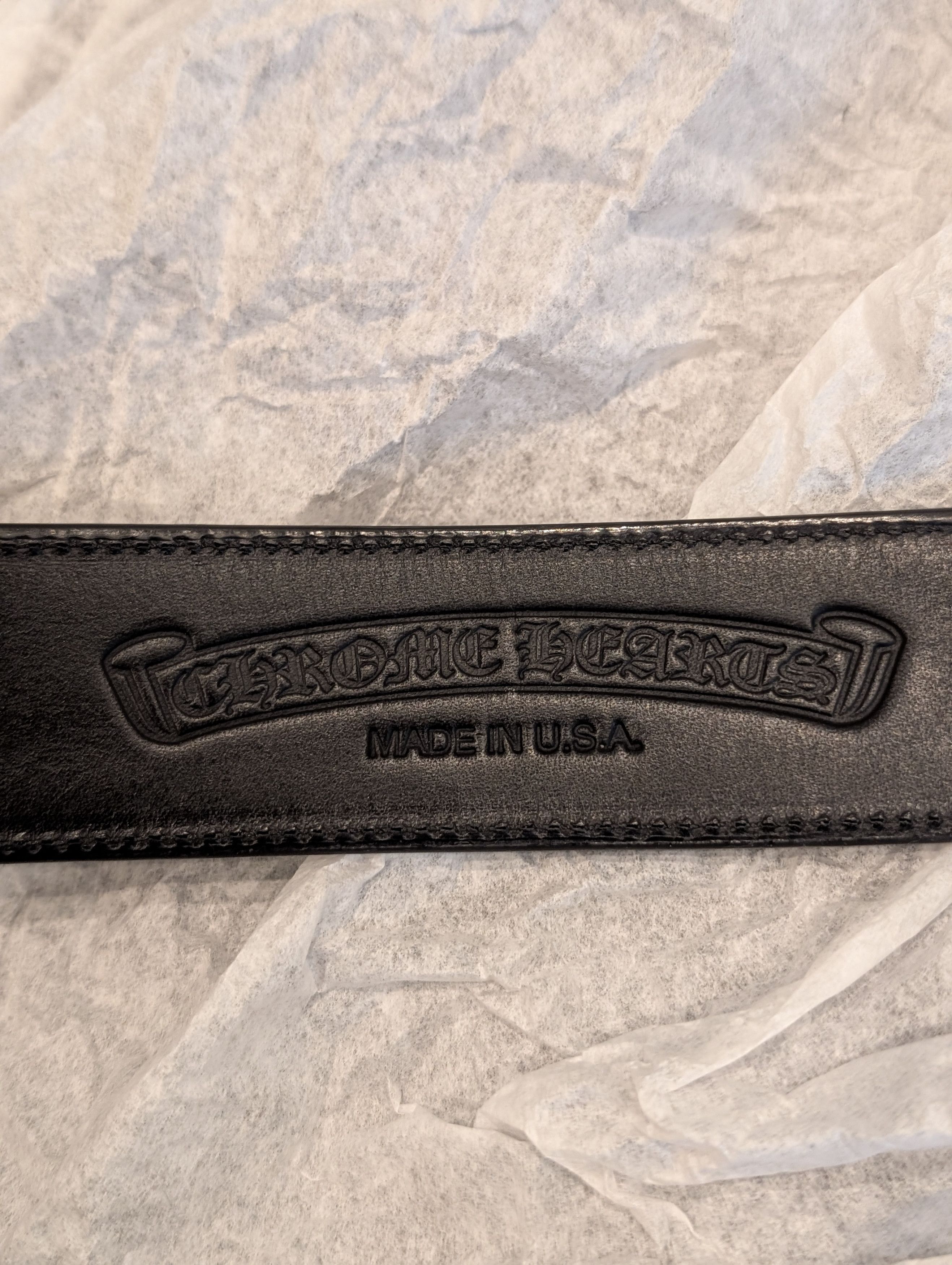 Chrome Hearts CH Roller Belt Classic 1.5" Belt Roller Buckle Chrome Hearts Size 34 - 6 Thumbnail