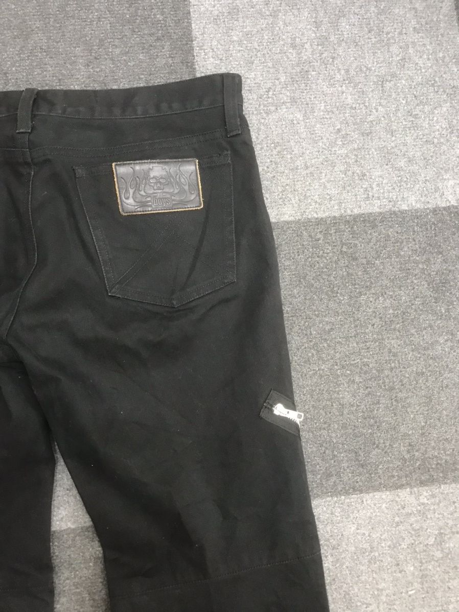 Japanese Brand BATSU Japanese Punk Studio Half Cargo Multizipper Denim Size US 32 / EU 48 - 9 Thumbnail