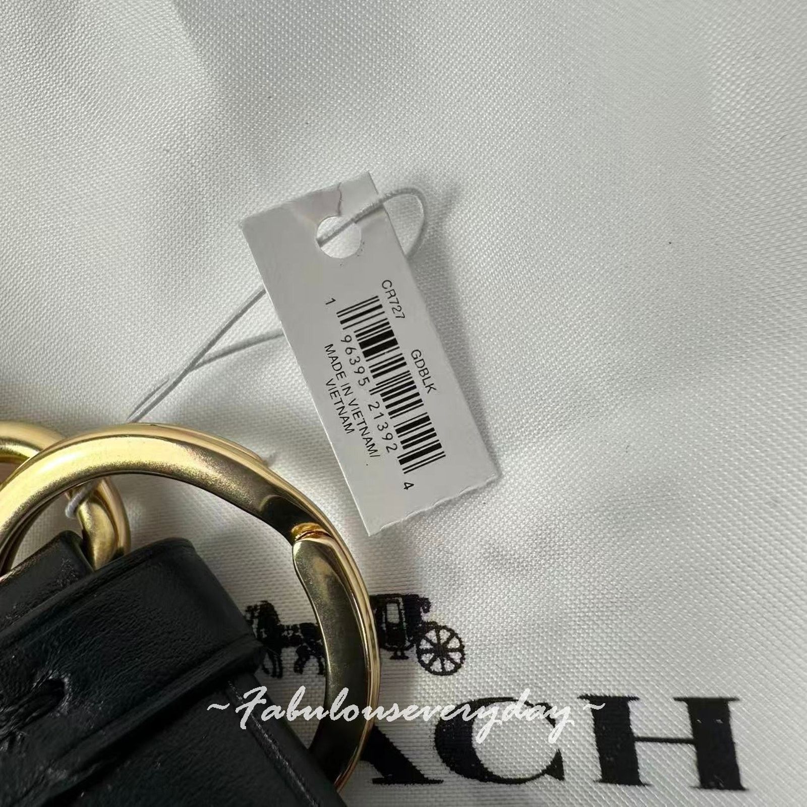 Coach Coach Trigger Snap Bag Charm In Leather/Gold/Black CR727 NWT Size ONE SIZE - 7 Thumbnail