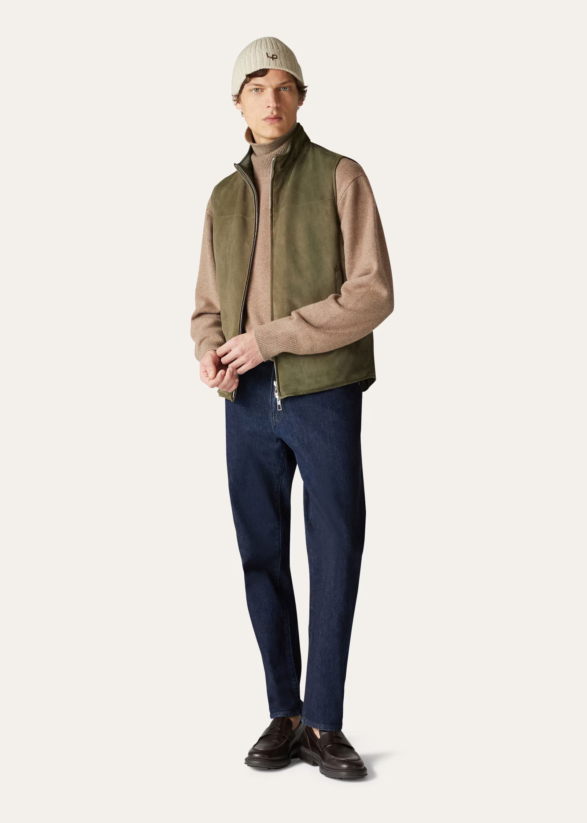 Loro Piana o1w1db10824 Reversible Marlin Vest in Green Size US XL / EU 56 / 4 - 2 Thumbnail