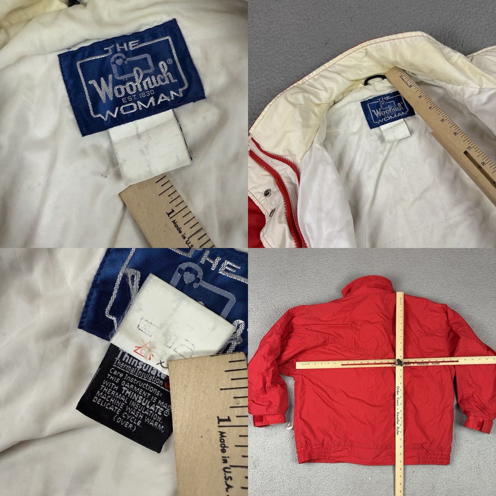 Vintage VINTAGE Woolrich Jacket Womens Large Red Outdoor Lined Thinsulate Casual Coat L Windproof Water-Resistant Pockets Zipper Bomber Style Size L / US 10 / IT 46 - 8 Thumbnail