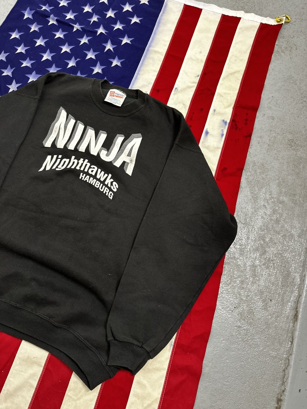 Band Tees Vintage Hamburg Hinja Nighthawks 90s sweatshirt Size US XL / EU 56 / 4 - 3 Thumbnail