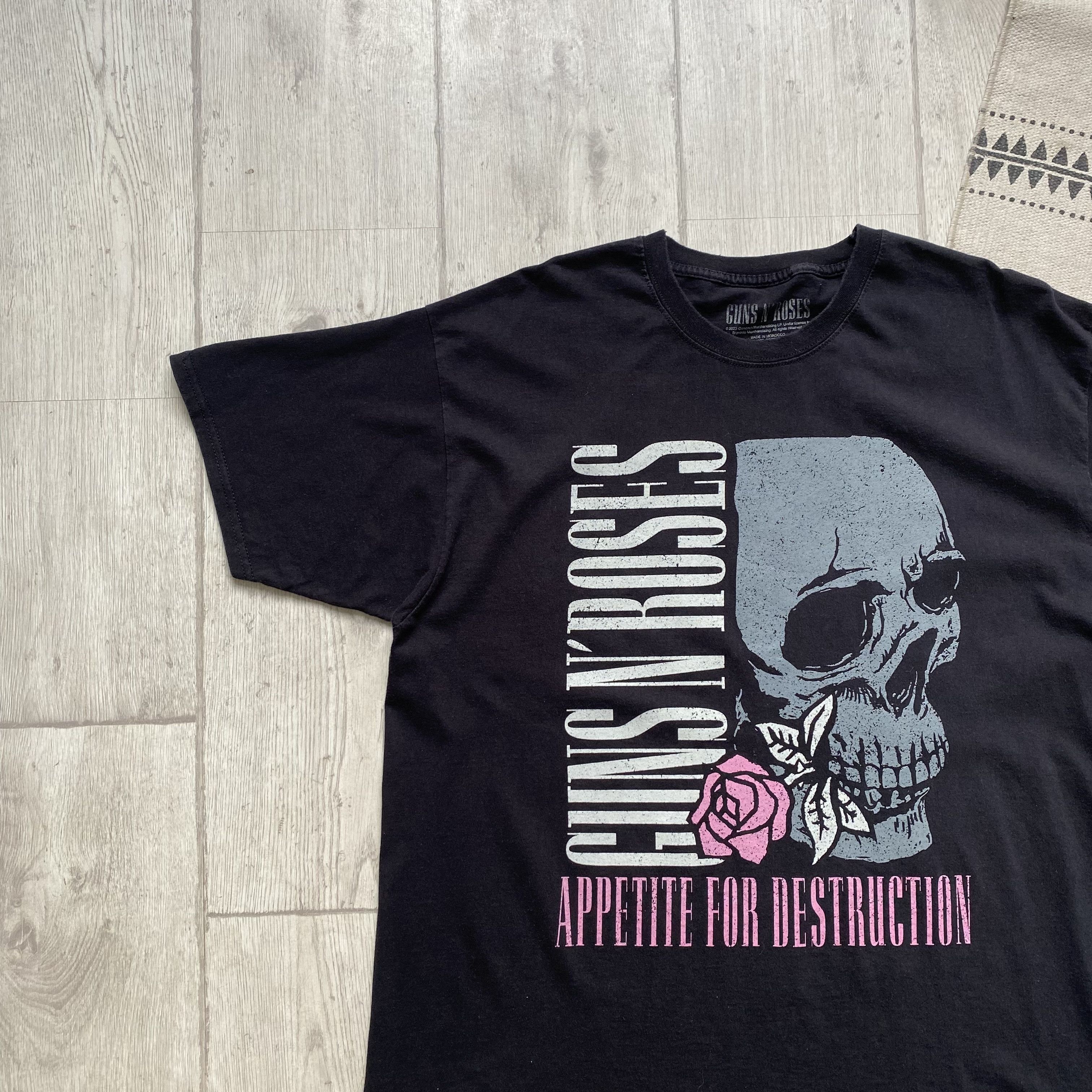 Guns N' Roses Guns N'Roses Band Tee Skull big logo Rock Music Size US L / EU 52-54 / 3 - 5 Thumbnail