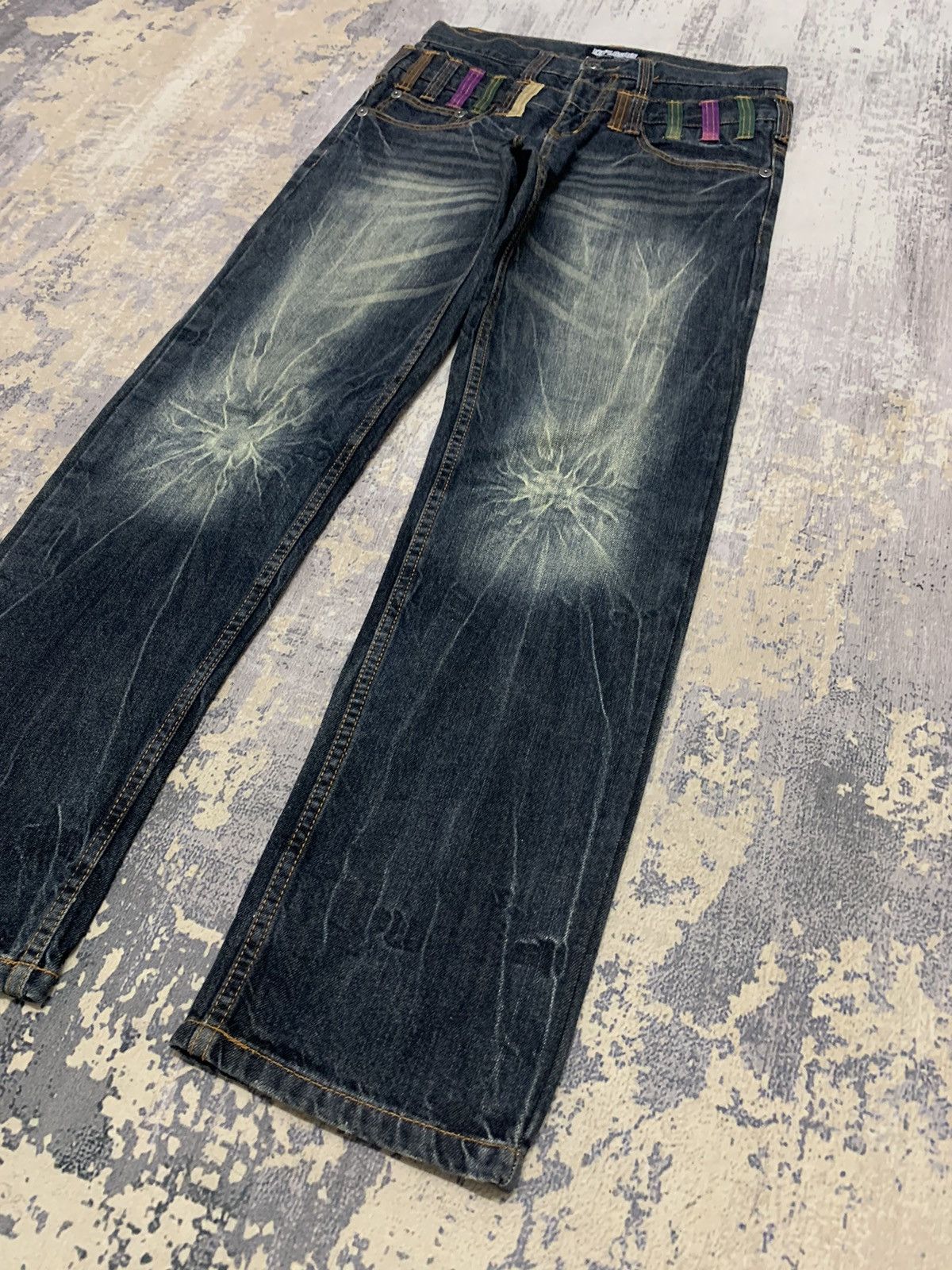 If Six Was Nine EXPLOSION DOUBLE WAIST NYLAUS DENIM JEANS 30x30 Size US 30 / EU 46 - 5 Thumbnail