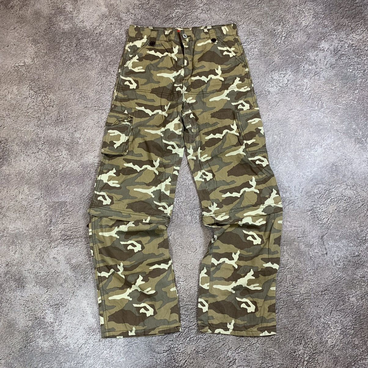 Vintage Vintage 90s Baggy Camo Cargo Pants Parachute Streetwear 28 Size 28" / US 6 / IT 42 - 2 Thumbnail