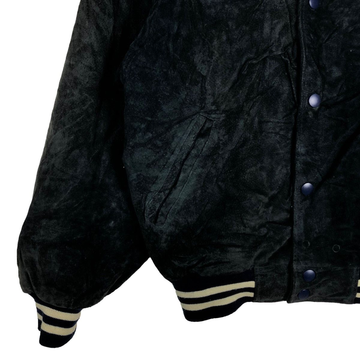 Converse 🔥90’s VTG LEATHER BOMBER JACKET CONVERSE ALL STAR BOSTON Size US L / EU 52-54 / 3 - 7 Thumbnail