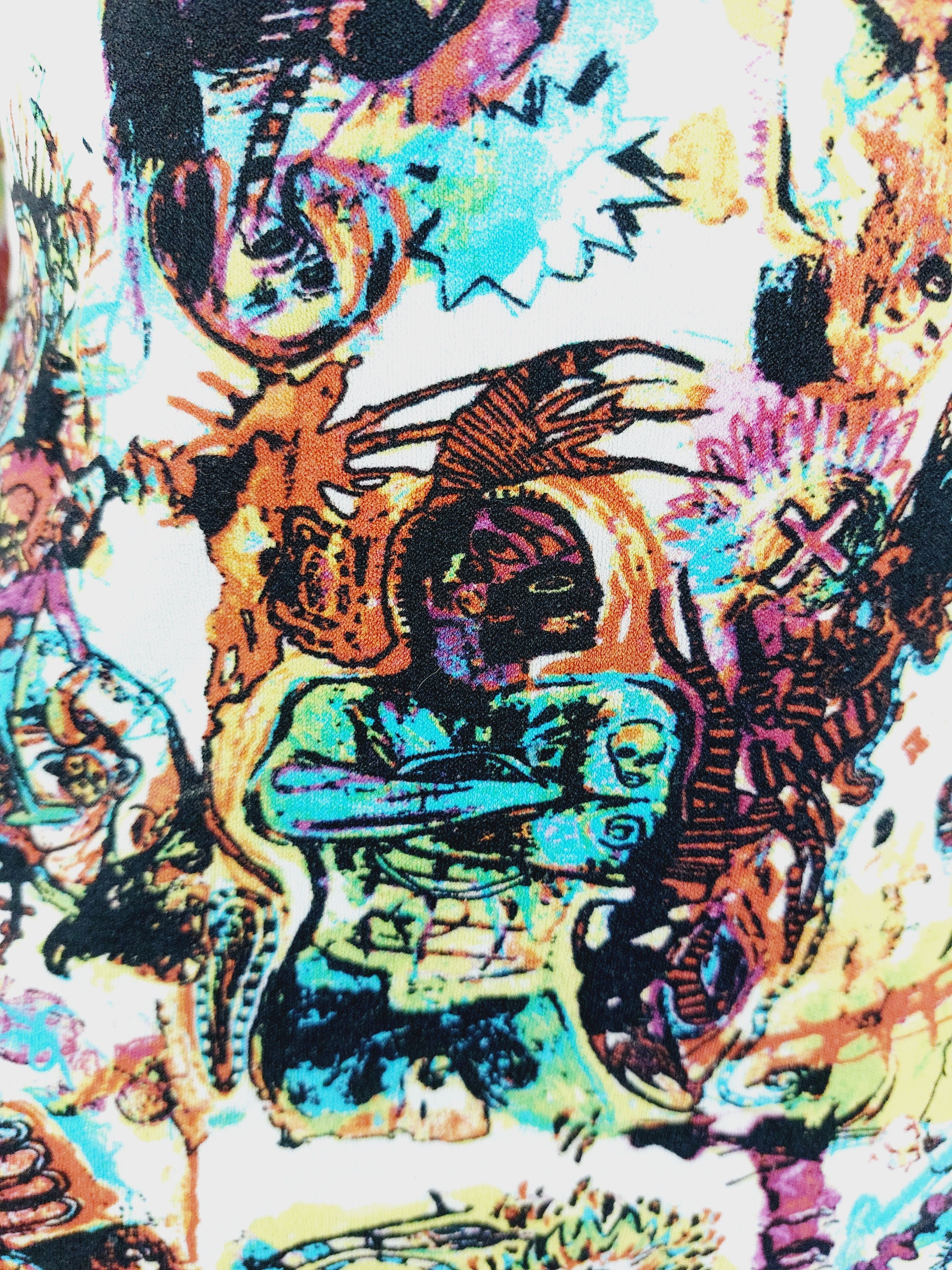 Jean Paul Gaultier Jean Paul Gaultier Basquiat Comic Art Tattoo Top T-Shirt Size US XS / EU 42 / 0 - 6 Thumbnail