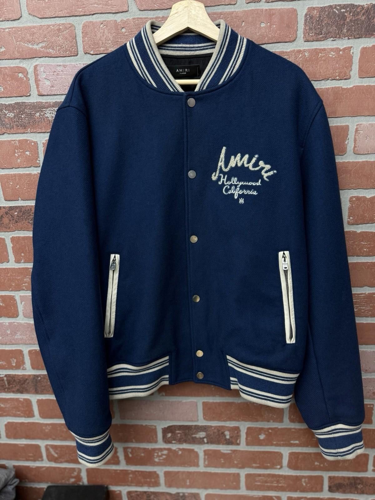 Amiri Amiri Varsity Jacket Blue White Hollywood XL $1500 Retail Size US XL / EU 56 / 4 - 7 Thumbnail