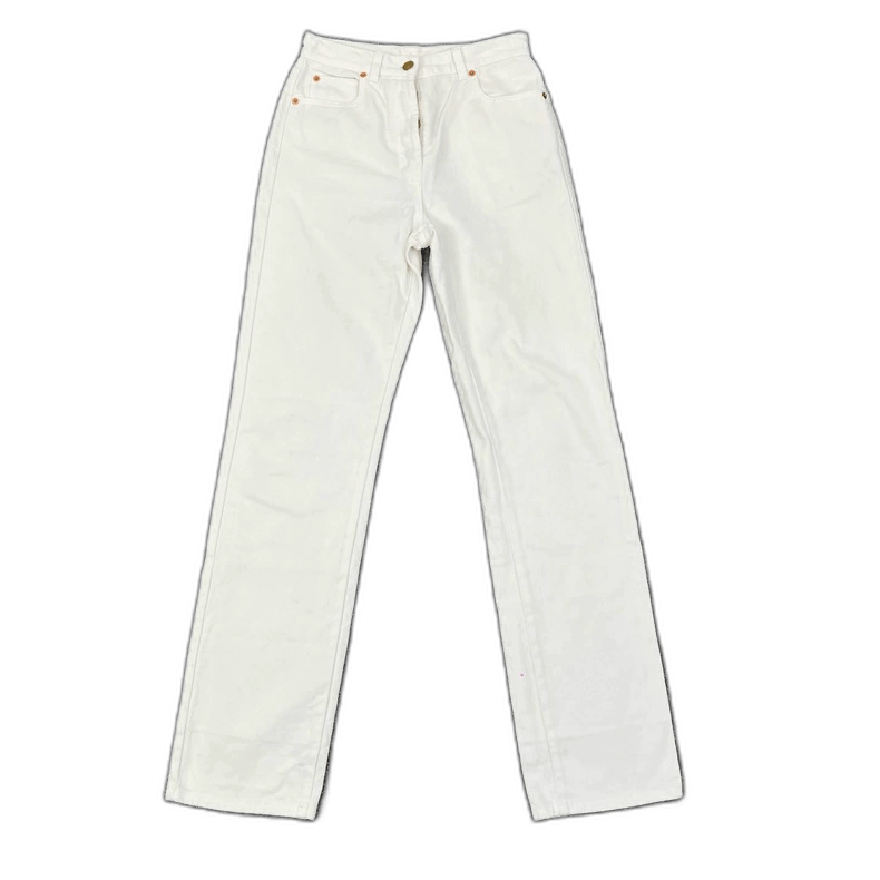 Gucci Gucci White Horsebit Denim Pants Size 22 Size 22" - 1 Thumbnail