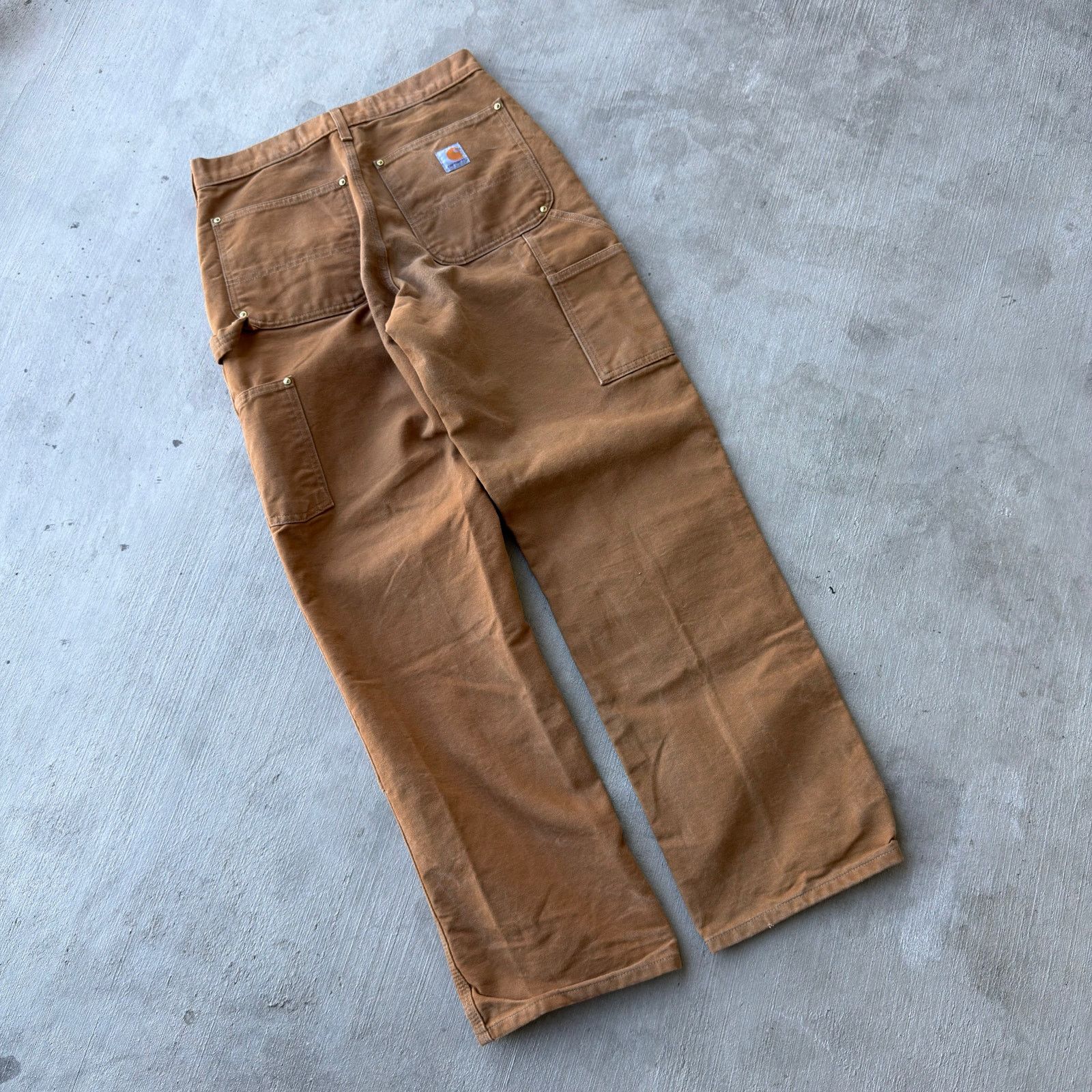 Carhartt × Vintage Vintage Y2K Carhartt brown double knee work carpenter pants Size US 29 - 5 Thumbnail
