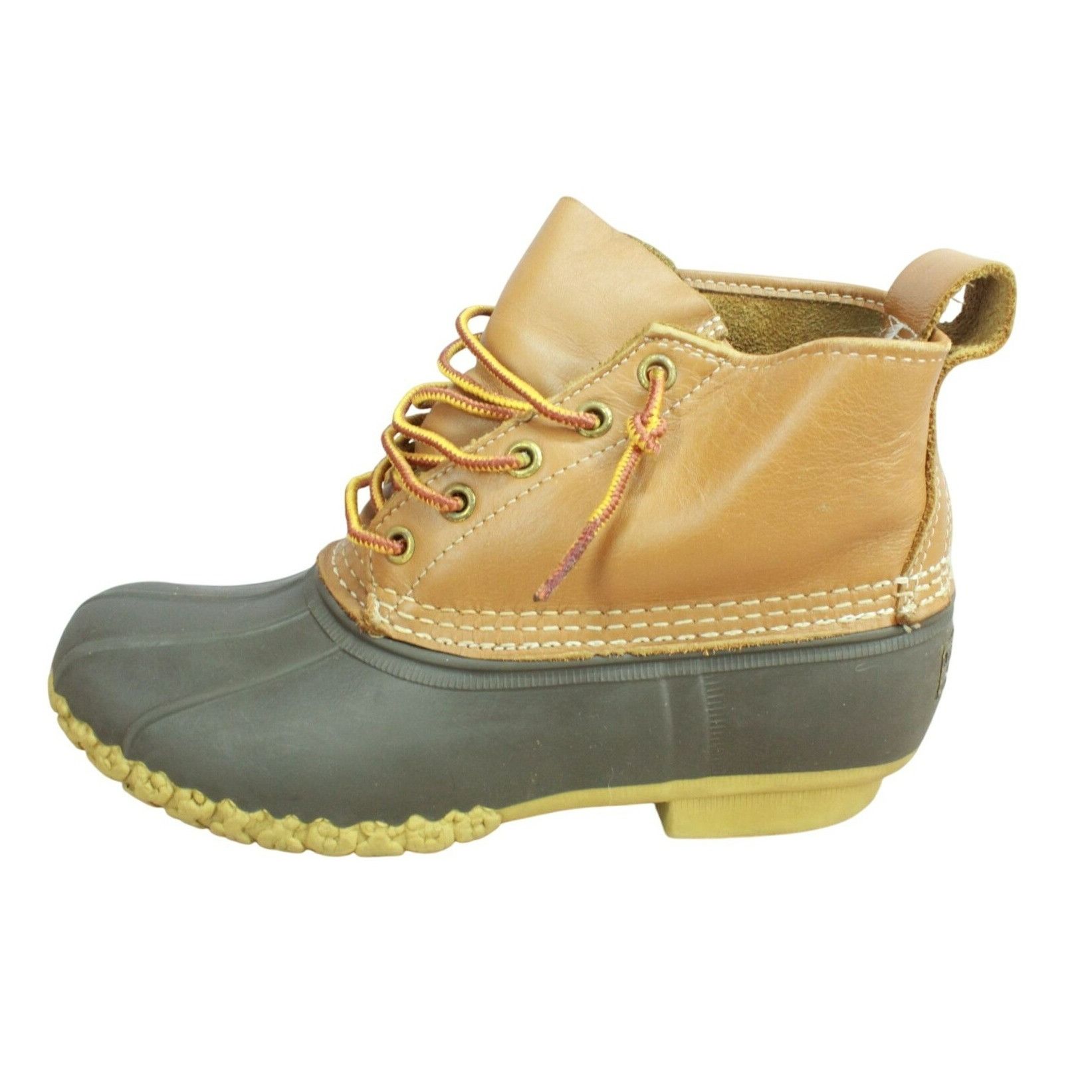 L.L. Bean × Leather LL Bean Women's Lace Up Unlined Ankle Duck Boots Size US 8 / IT 38 - 2 Thumbnail