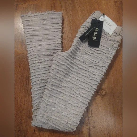 GUAPI RARE 1/100* Grey Blood Diamond Spiderweb Denim Size US 32 / EU 48 - 3 Thumbnail