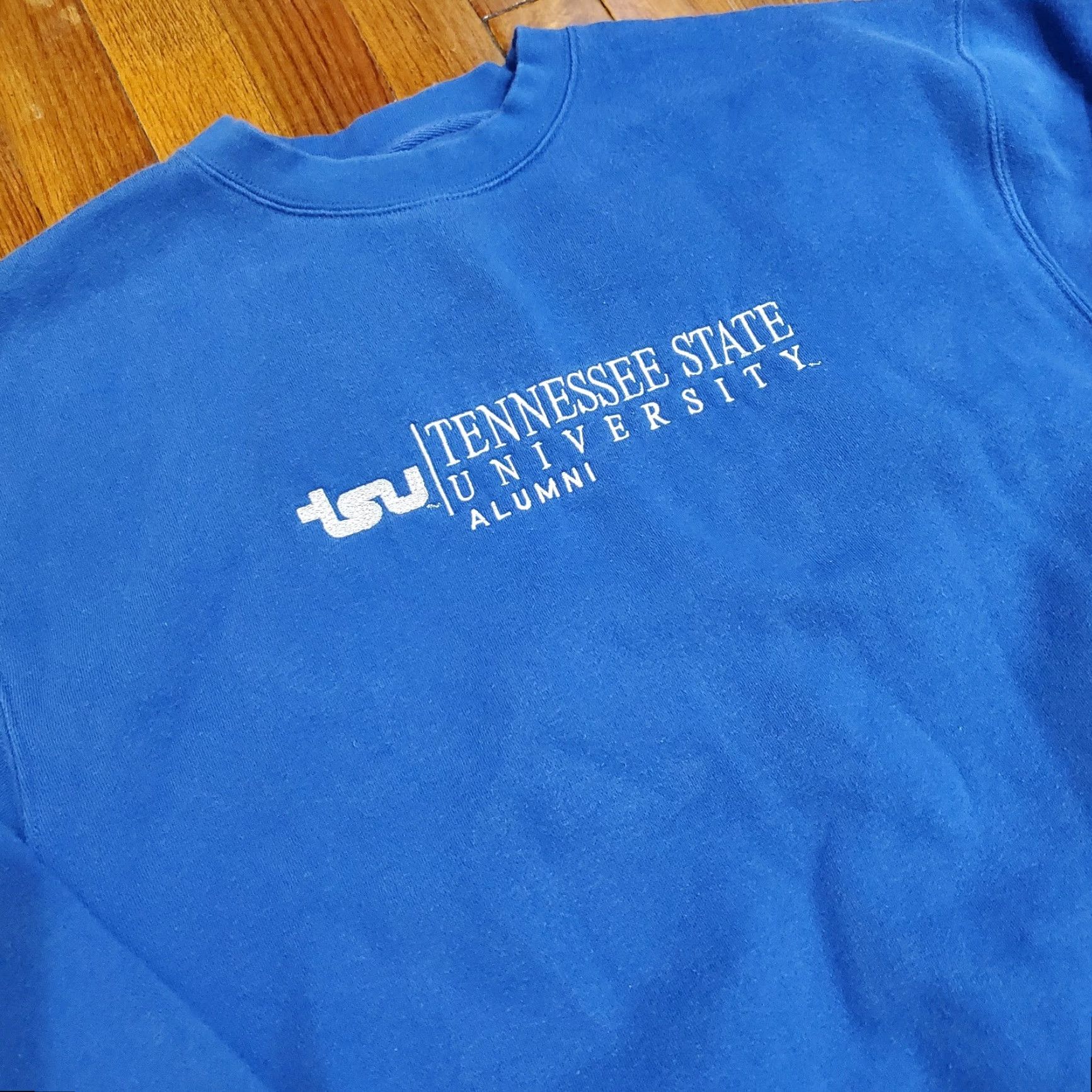 Jansport VINTAGE TSU Sweatshirt Men L Blue Crewneck JanSport Tigers Embroidered University Size US L / EU 52-54 / 3 - 4 Thumbnail
