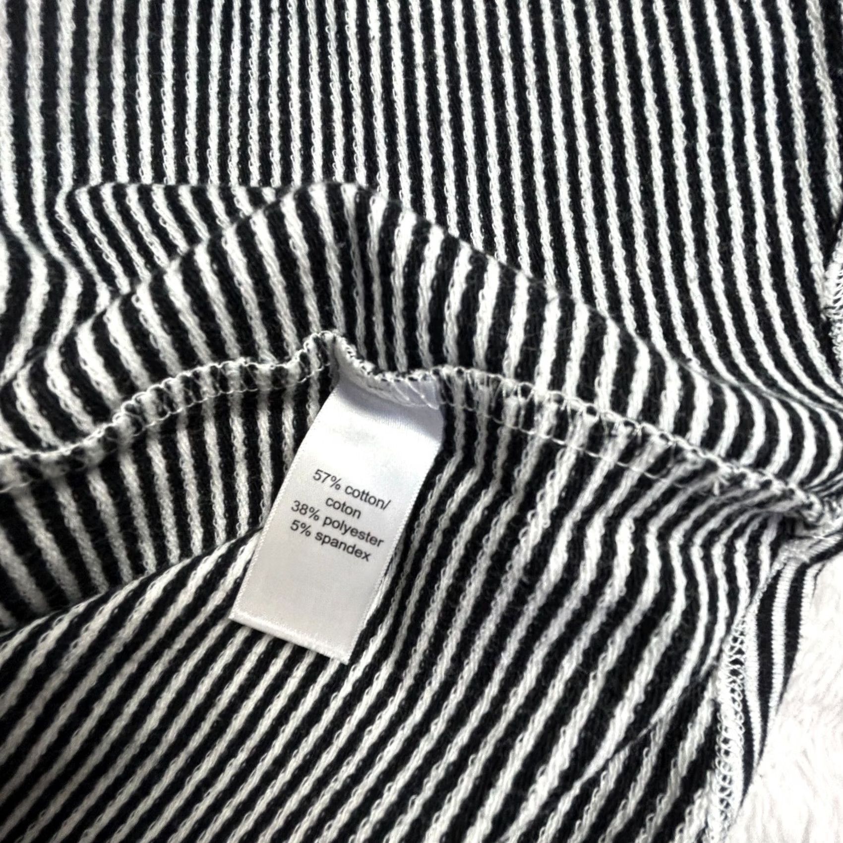 Vintage Maurices Women's Shift Mini Dress Drawstring Waist Striped Black Size Large Size L / US 10 / IT 46 - 5 Thumbnail