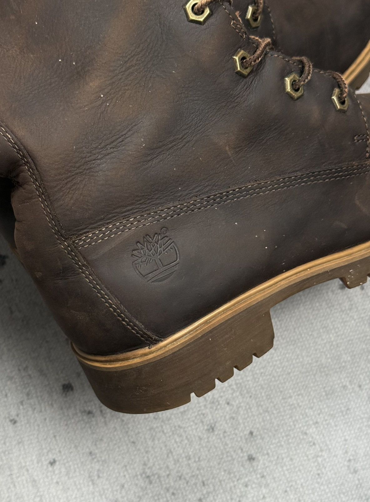 Timberland Vintage Timberland Tall Lace-Up Leather Boots Brown Women’s Size US 7 / IT 37 - 12 Thumbnail