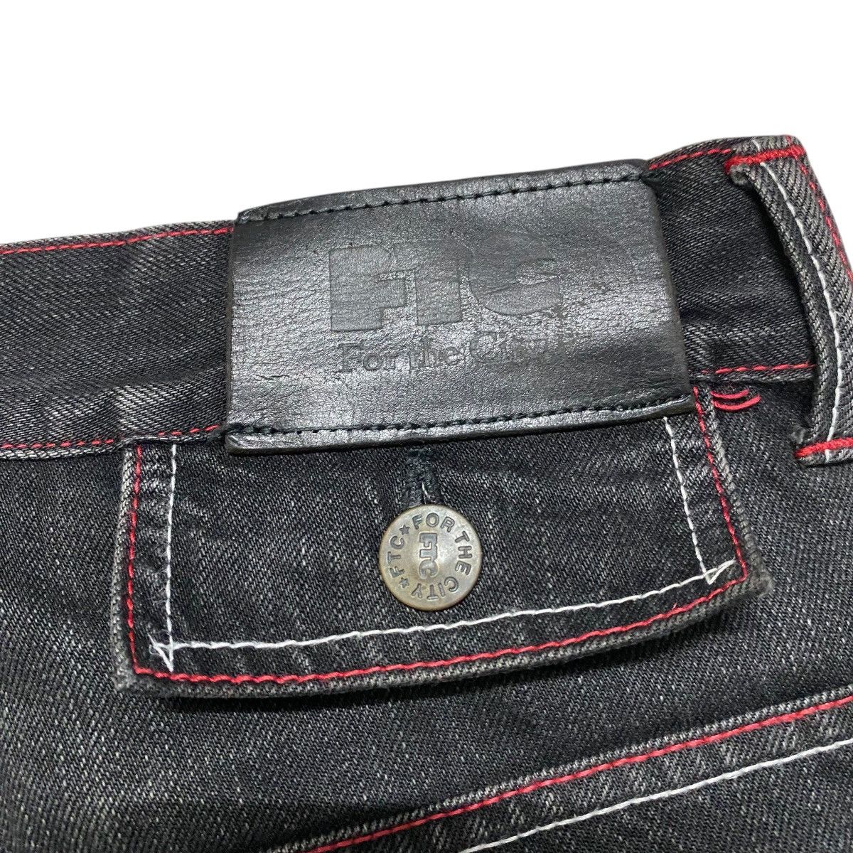 FTC Ftc Black Denim Jeans Red Stitch Size US 34 / EU 50 - 12 Thumbnail