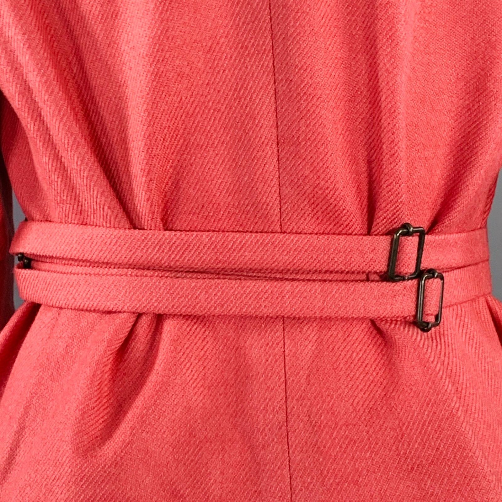 Akris AKRIS PUNTO Pink Wool Cashmere Twill Cinched Jacket Blazer Size M / US 6-8 / IT 42-44 - 5 Thumbnail