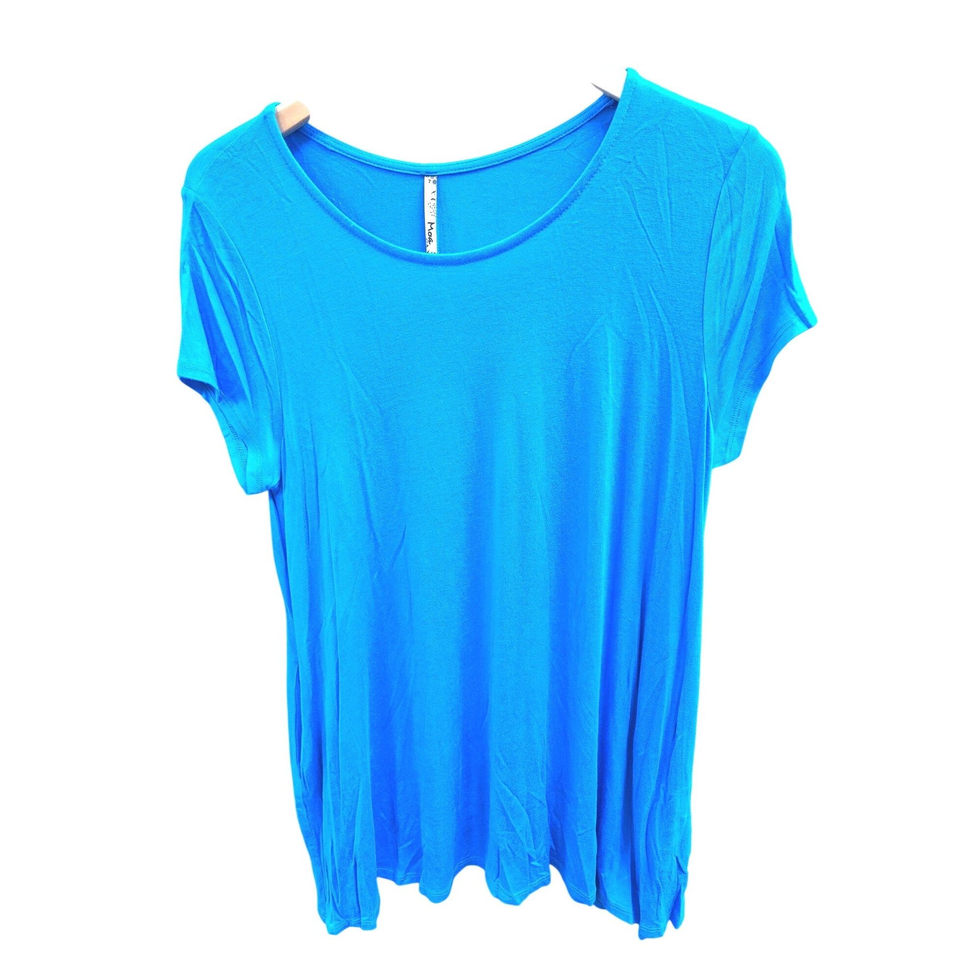 Other Women's Plus Size Turquoise Tunic Top With Pockets Scoop Nec Size XL / US 12-14 / IT 48-50 - 2 Thumbnail