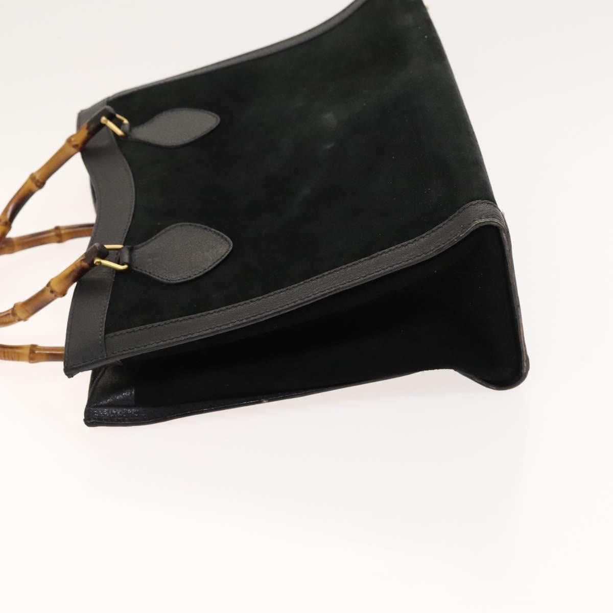 Gucci GUCCI Bamboo Hand Bag Suede Black Gold 002 2853 0260 0 Size ONE SIZE - 5 Thumbnail