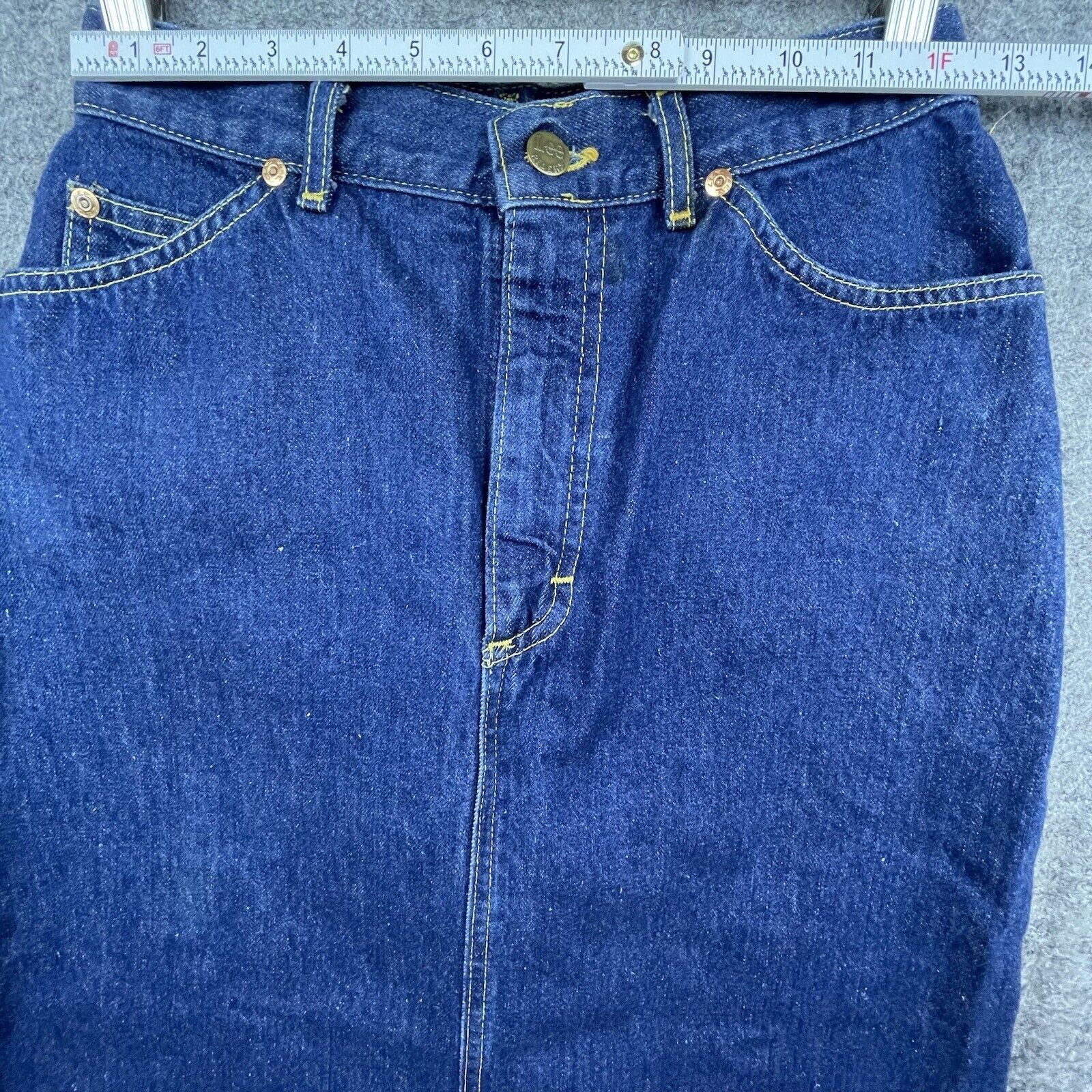 Lee Vintage Lee Riders Denim Skirt Medium Minimalist Slit Modest Size 25" / US 0 / IT 36 - 5 Thumbnail