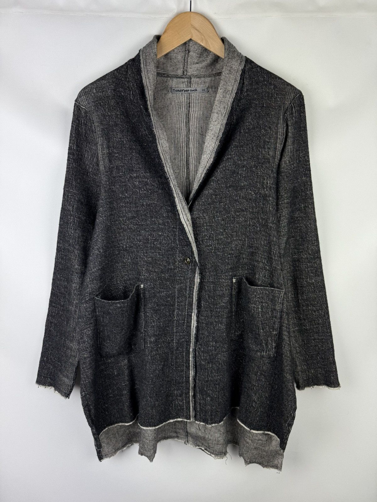 Transit Transit Par-Such Avant-Garde Linen Blend Cardigan Jacket Size M / US 6-8 / IT 42-44 - 1 Thumbnail