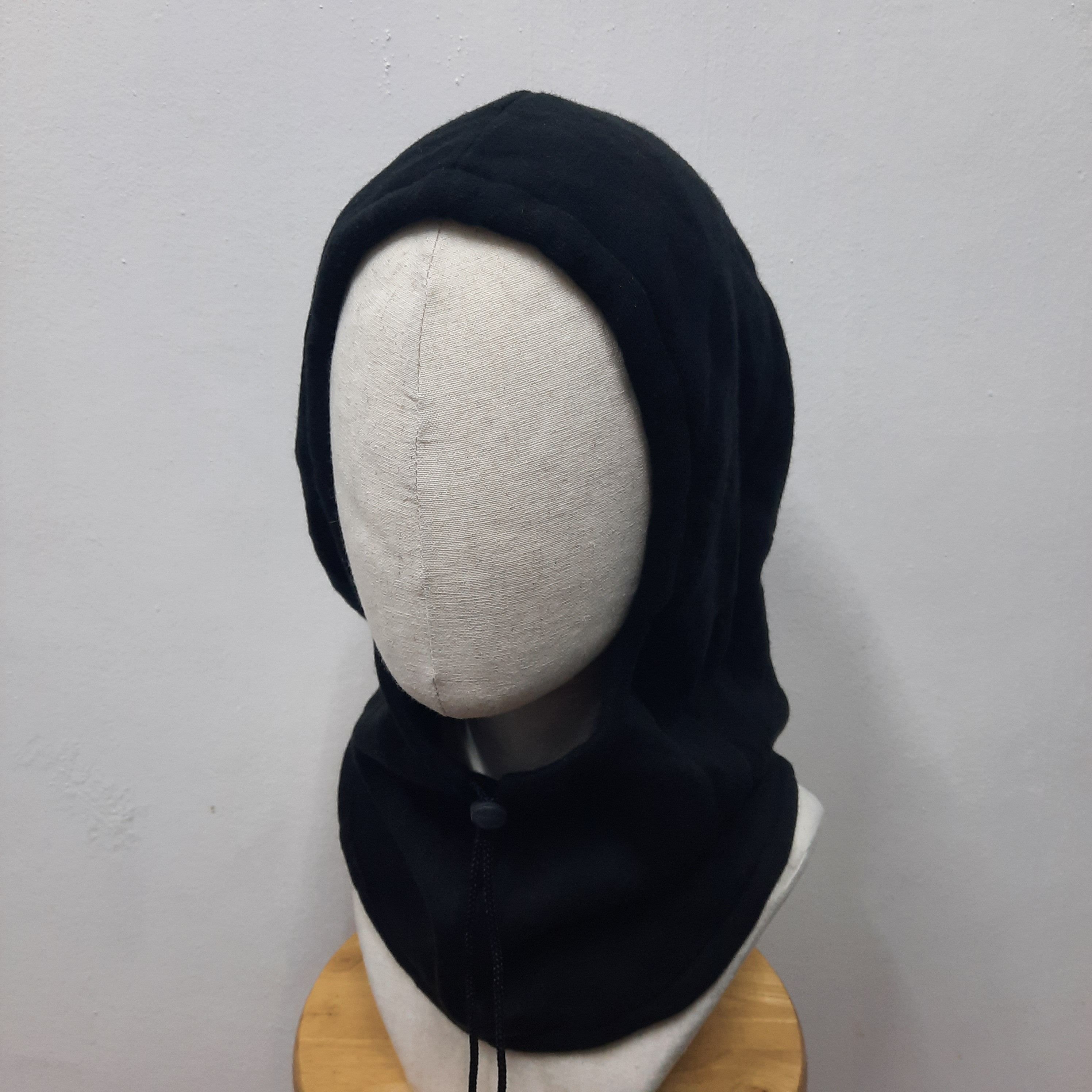 Japanese Brand 🌑 Ninja style black hoodie hat Size ONE SIZE - 2 Thumbnail