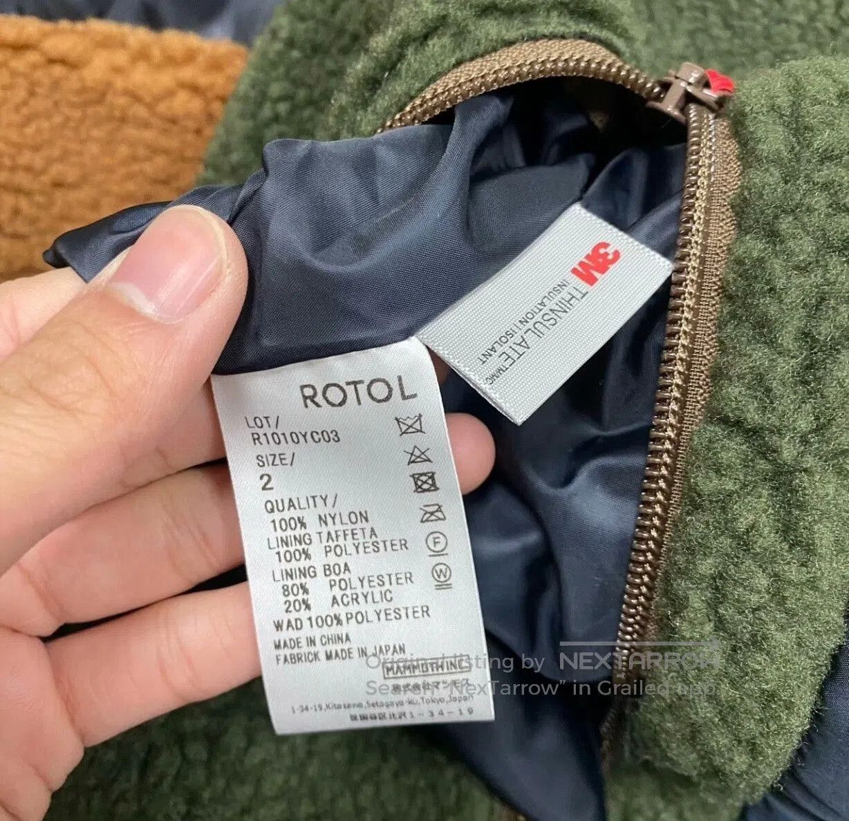 ROTOTO reversible fleece and nylon jacket. Size US M / EU 48-50 / 2 - 6 Thumbnail