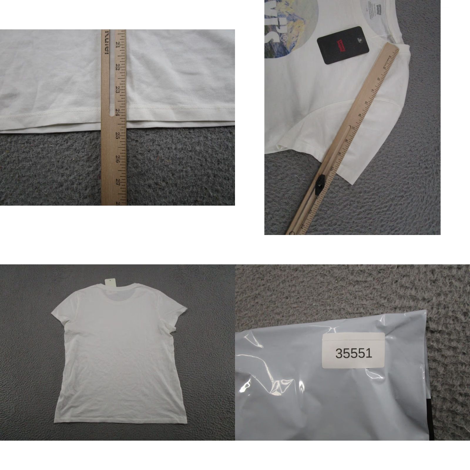 Levi's Levi's T-Shirt Women Casual Short Sleeve White Graphic Embroidered L Size Regular Basic Summer Spring Men/Women? Size L / US 10 / IT 46 - 8 Thumbnail