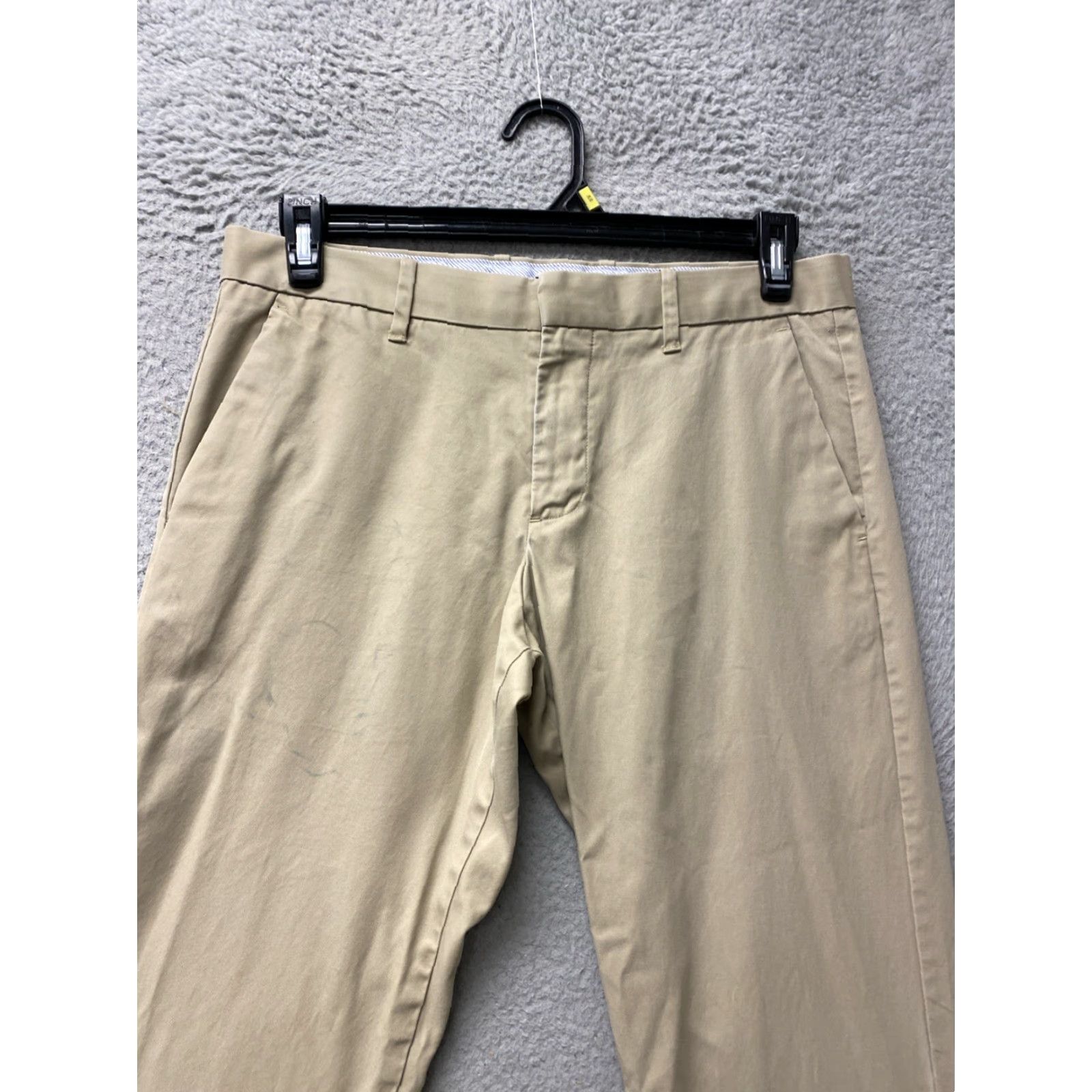 Gap GAP Pants Mens 31x30 Tan Slim Straight Flat Front Zip Button Chino Casual Business Travel Size US 31 - 2 Thumbnail