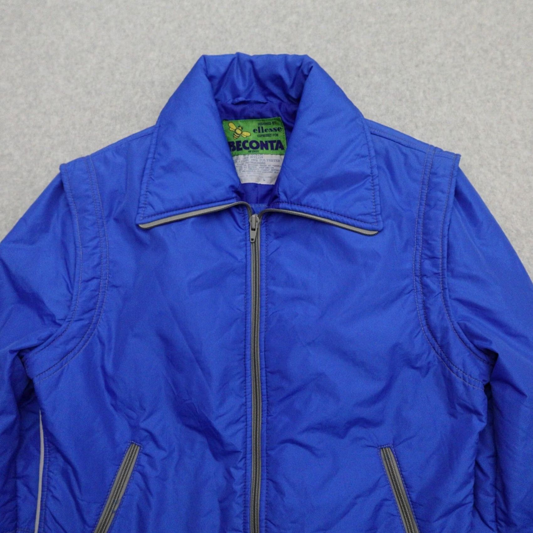 Ellesse VINTAGE ELLESSE Jacket Mens Large Blue Nylon Fullzip Size US L / EU 52-54 / 3 - 6 Thumbnail