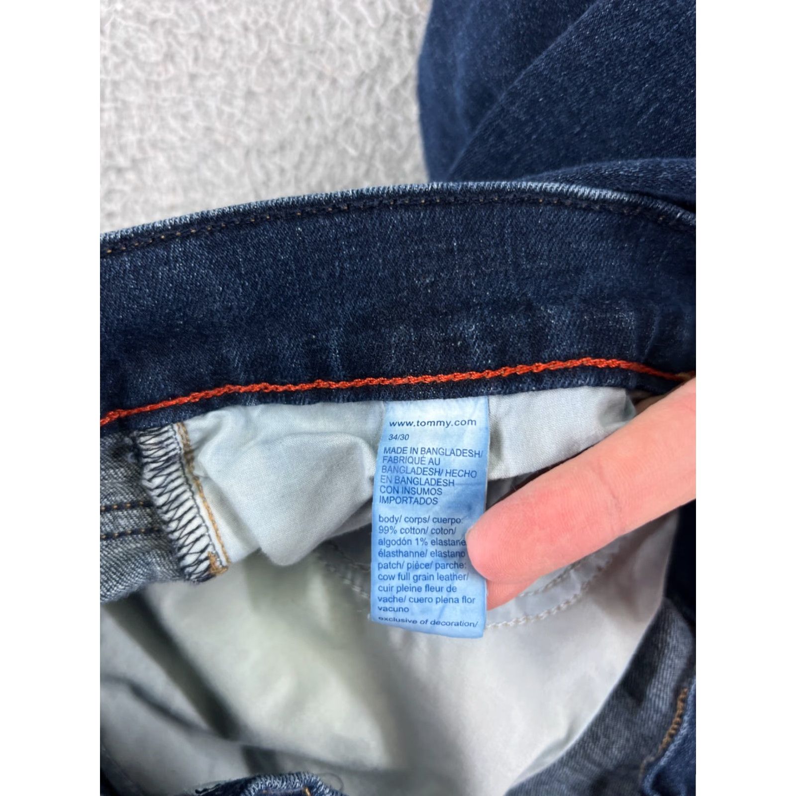 Tommy Hilfiger Tommy Hilfiger Jeans Womens 34 Blue Denim Slim Tapered Dark Wash Mid Rise Size 24" / US 00 / IT 34 - 5 Thumbnail
