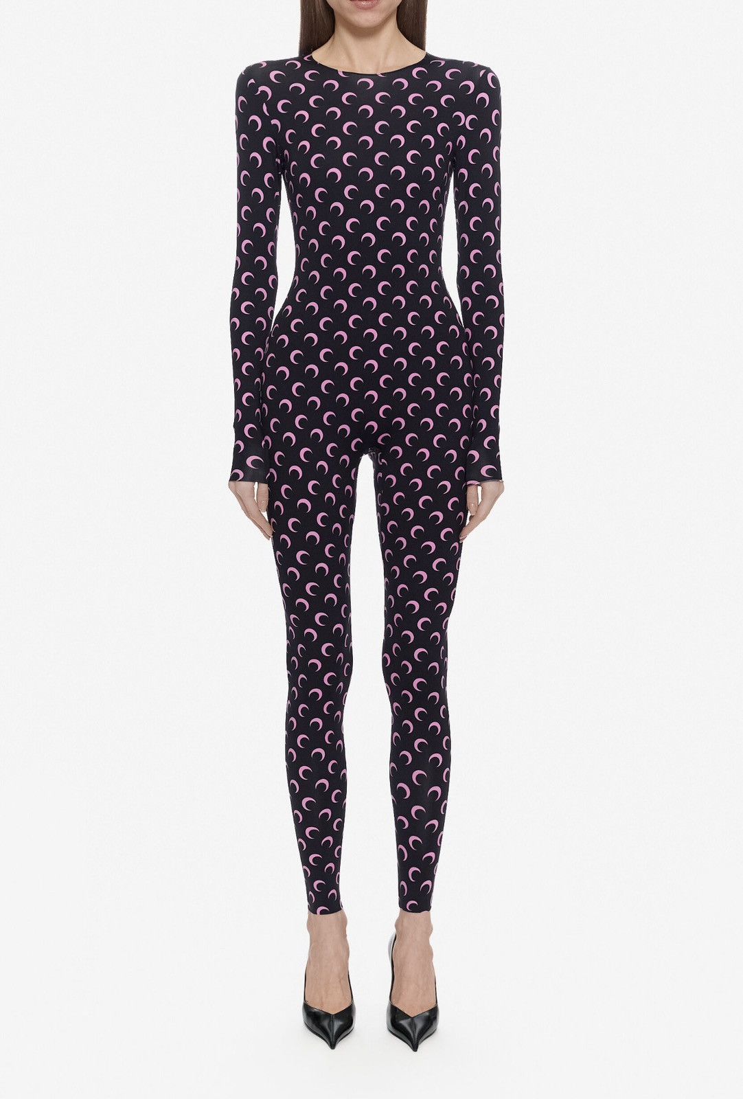 Marine Serre Last Marine Serre Moon Printed Jersey Longsleeve Catsuit Size 28" / US 6 / IT 42 - 1 Thumbnail